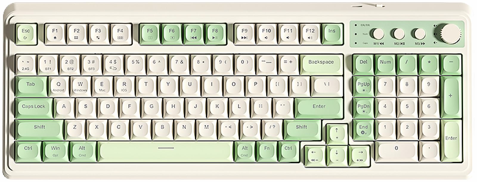 Foto 2 pulgar | Teclado Gaming Aula S99 Inalámbrico Tri-mode Bluetooth Verde - Venta Internacional.