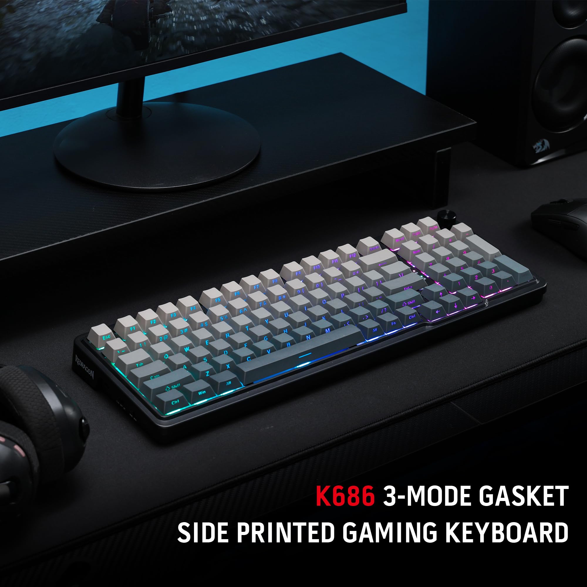 Foto 7 | Teclado Para Juegos Redragon K686 Pro 98 Teclas Rgb Inalámbrico - Venta Internacional.
