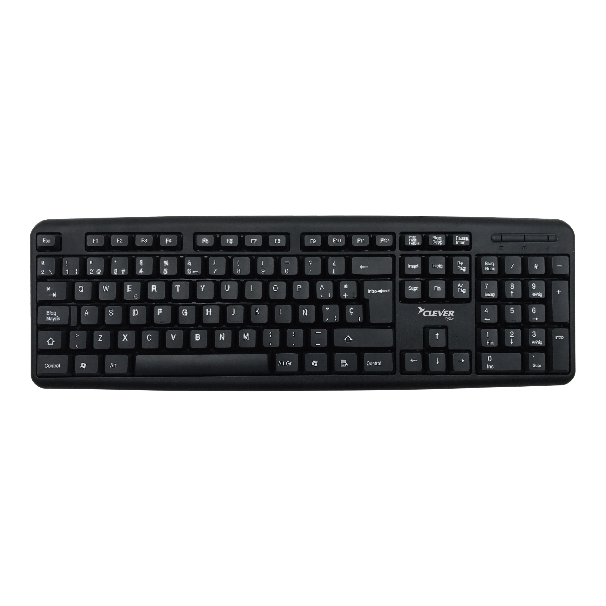 Foto 1 | Teclado Alámbrico Clever Office Cf-kbu400 Usb Negro Español