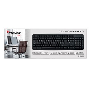 Foto 2 | Teclado Alámbrico Clever Office Cf-kbu400 Usb Negro Español