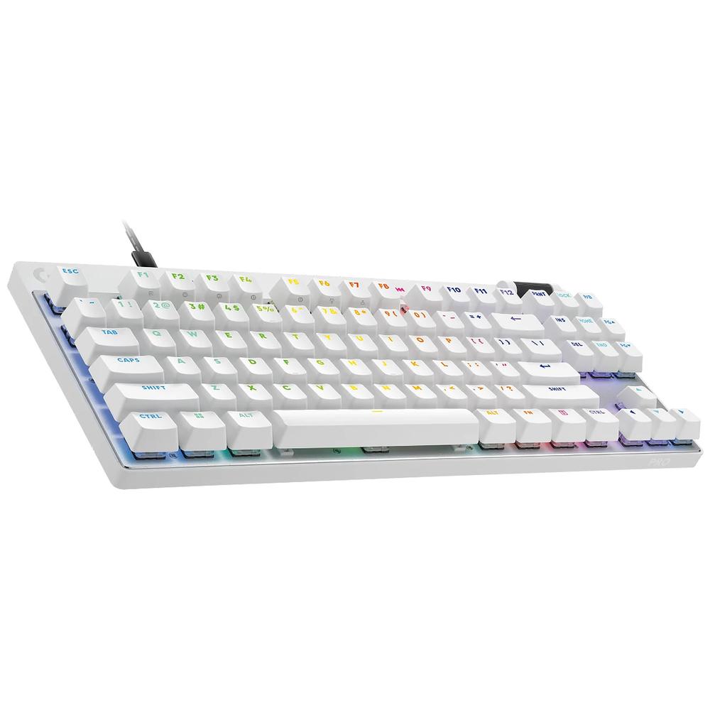 Foto 4 pulgar | Teclado Gamer Logitech X Tkl Rapid Switch Magnetico Analogico Rgb Bluetooth Usb Idioma Ingles Blanco