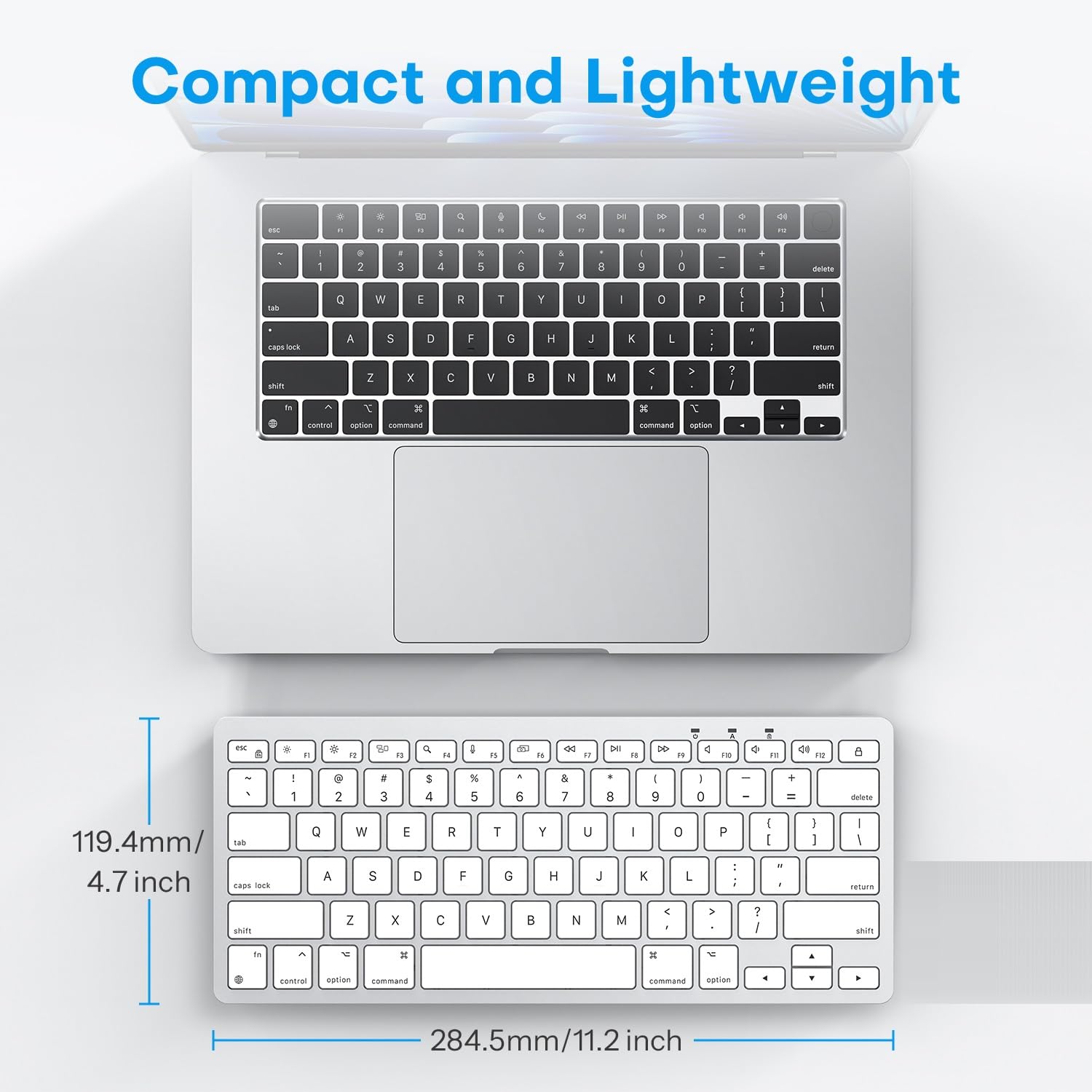Foto 3 | Teclado Con Cable Omoton Para Mac Con Interfaz Dual Blanco - Venta Internacional.
