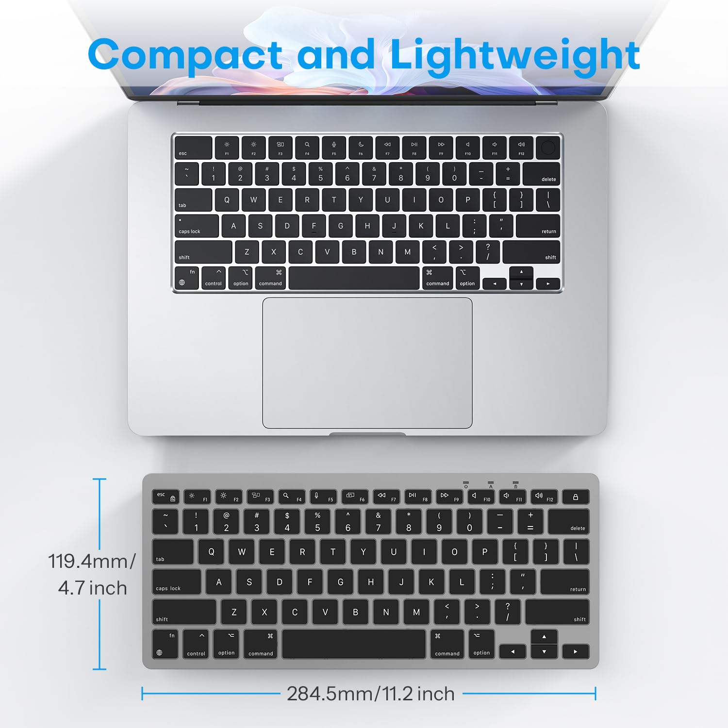Foto 4 pulgar | Teclado Omoton Con Cable Para Mac Con Doble Interfaz Gris - Venta Internacional.