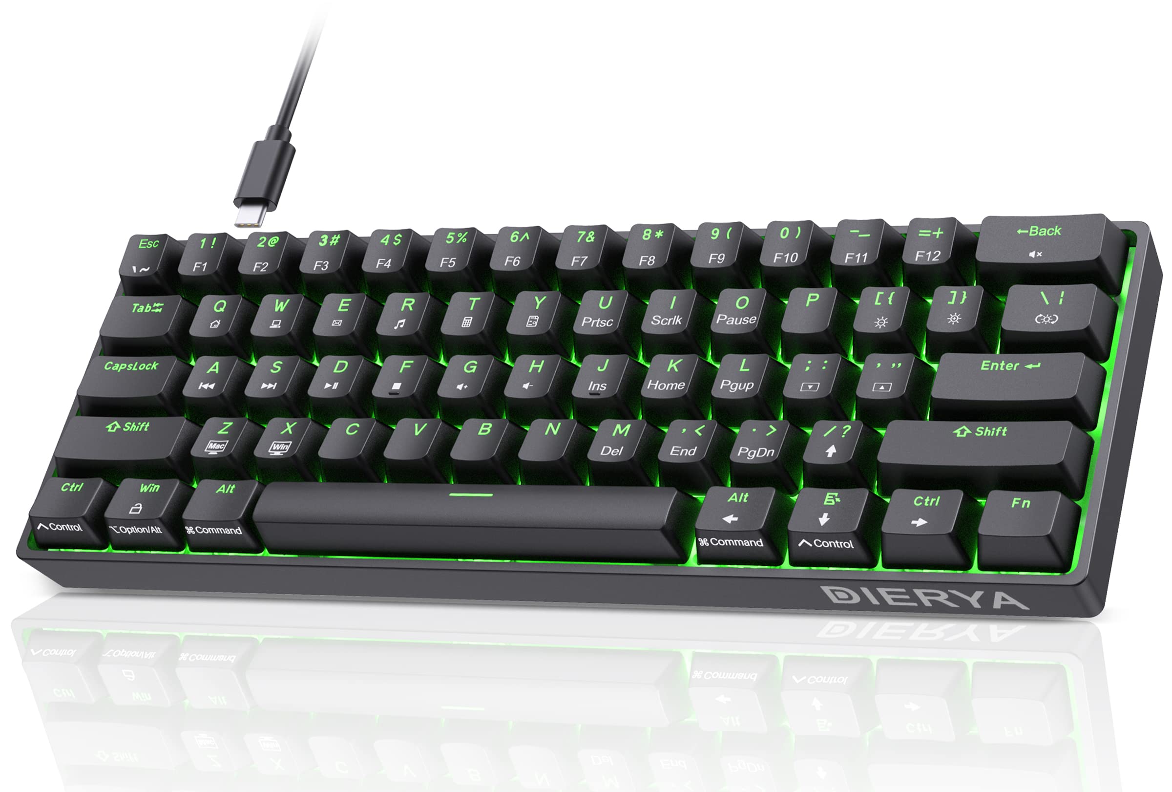 Foto 2 pulgar | Teclado Mecánico Dierya Dk61se Wired Gaming 61 Teclas - Venta Internacional.