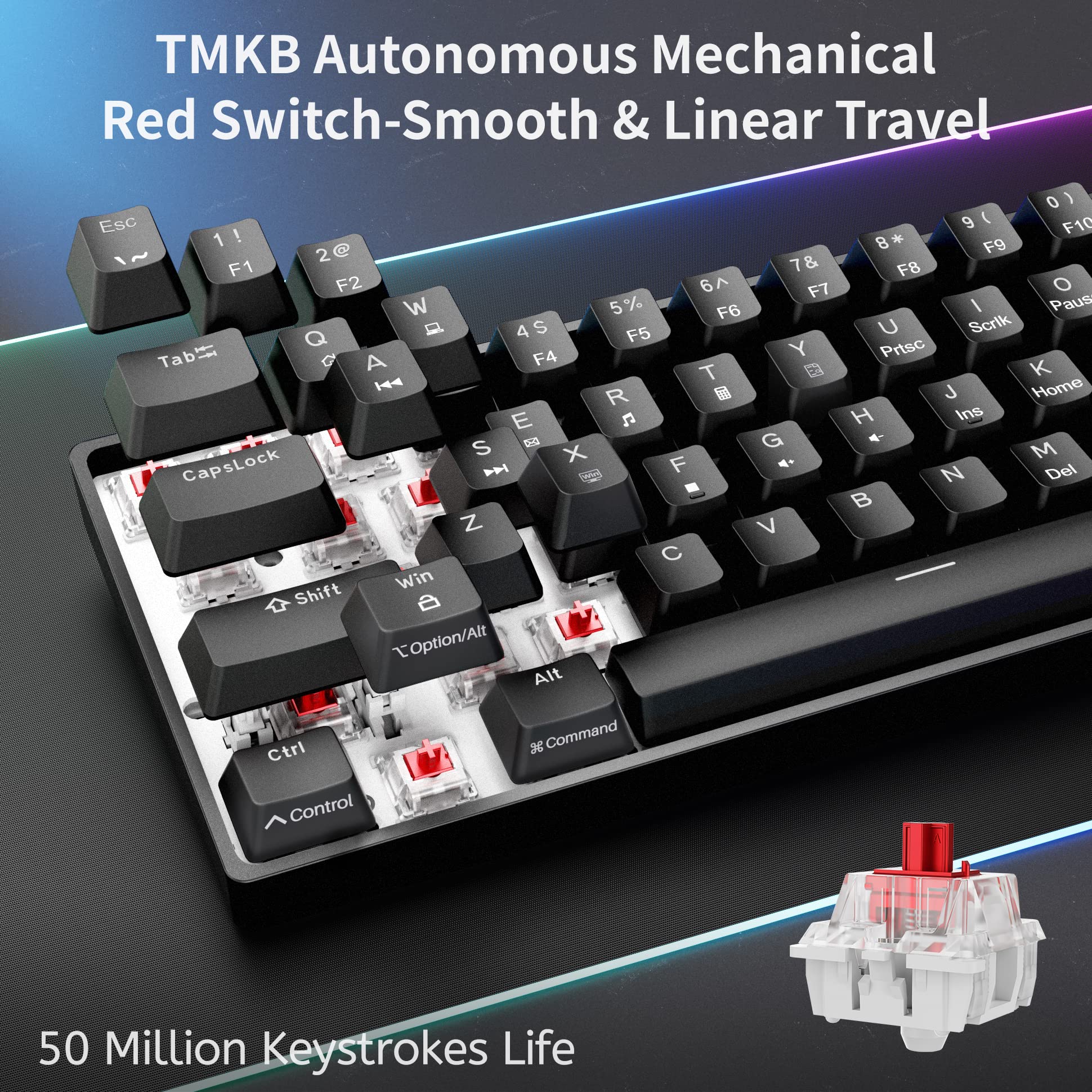 Foto 4 pulgar | Teclado Mecánico Dierya Dk61se Wired Gaming 61 Teclas - Venta Internacional.