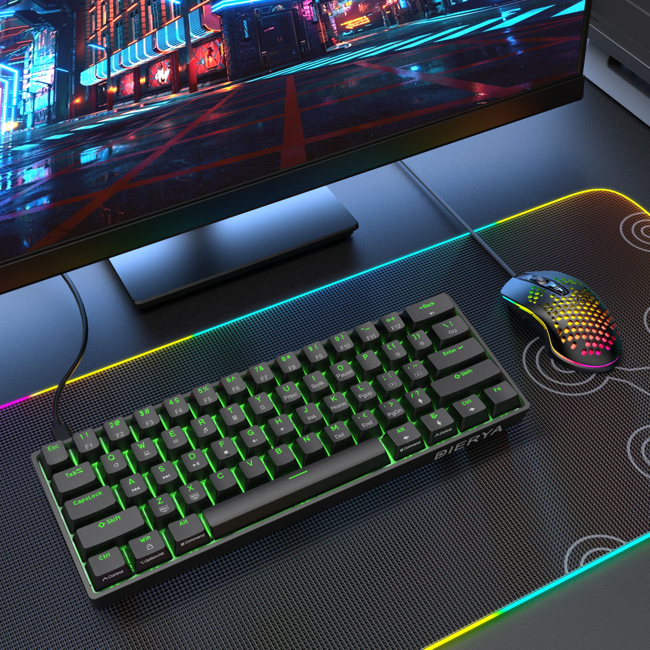 Foto 7 | Teclado Mecánico Dierya Dk61se Wired Gaming 61 Teclas - Venta Internacional.