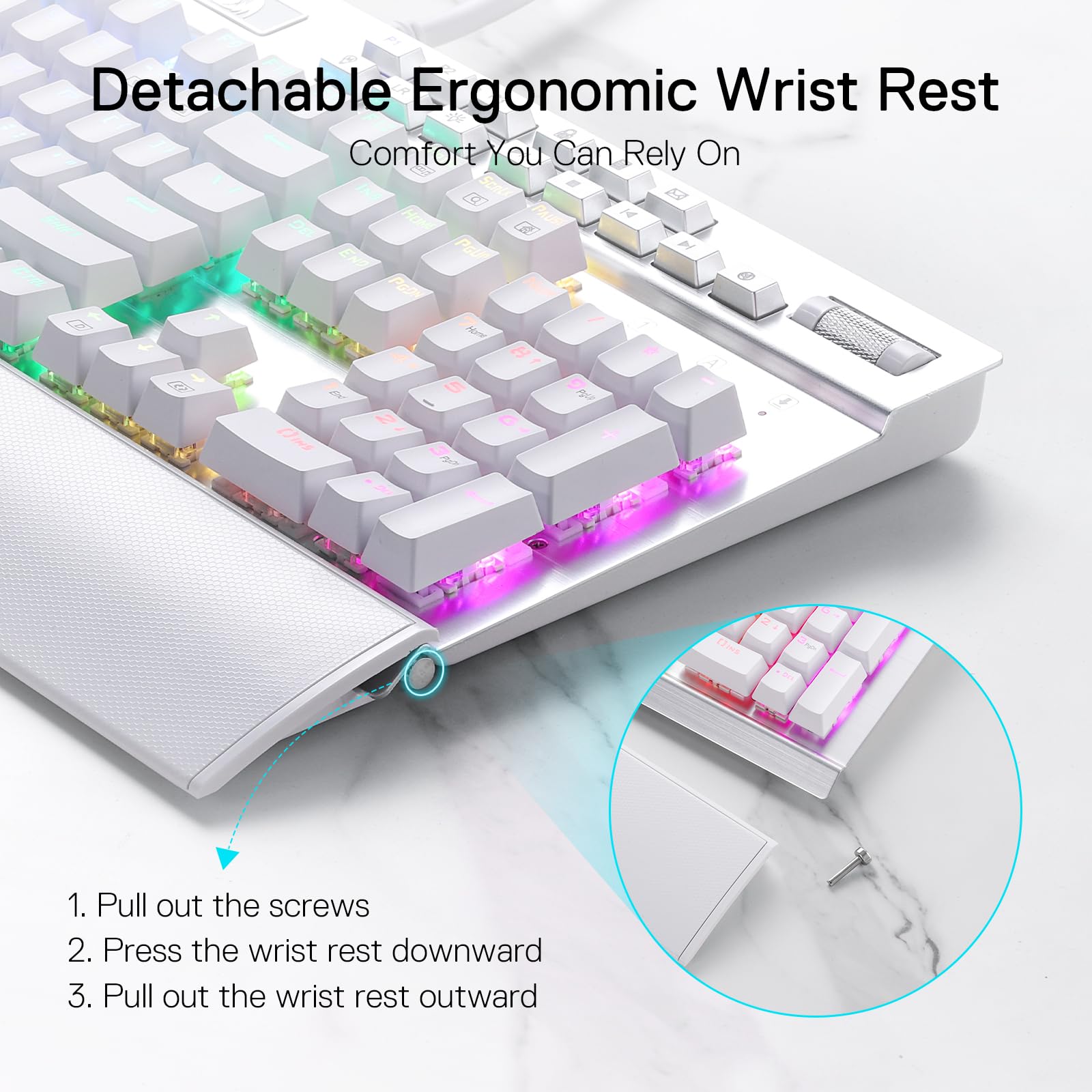 Foto 7 pulgar | Teclado Gaming Redragon K550 Rgb 104 Teclas + 12 Macro G - Venta Internacional.