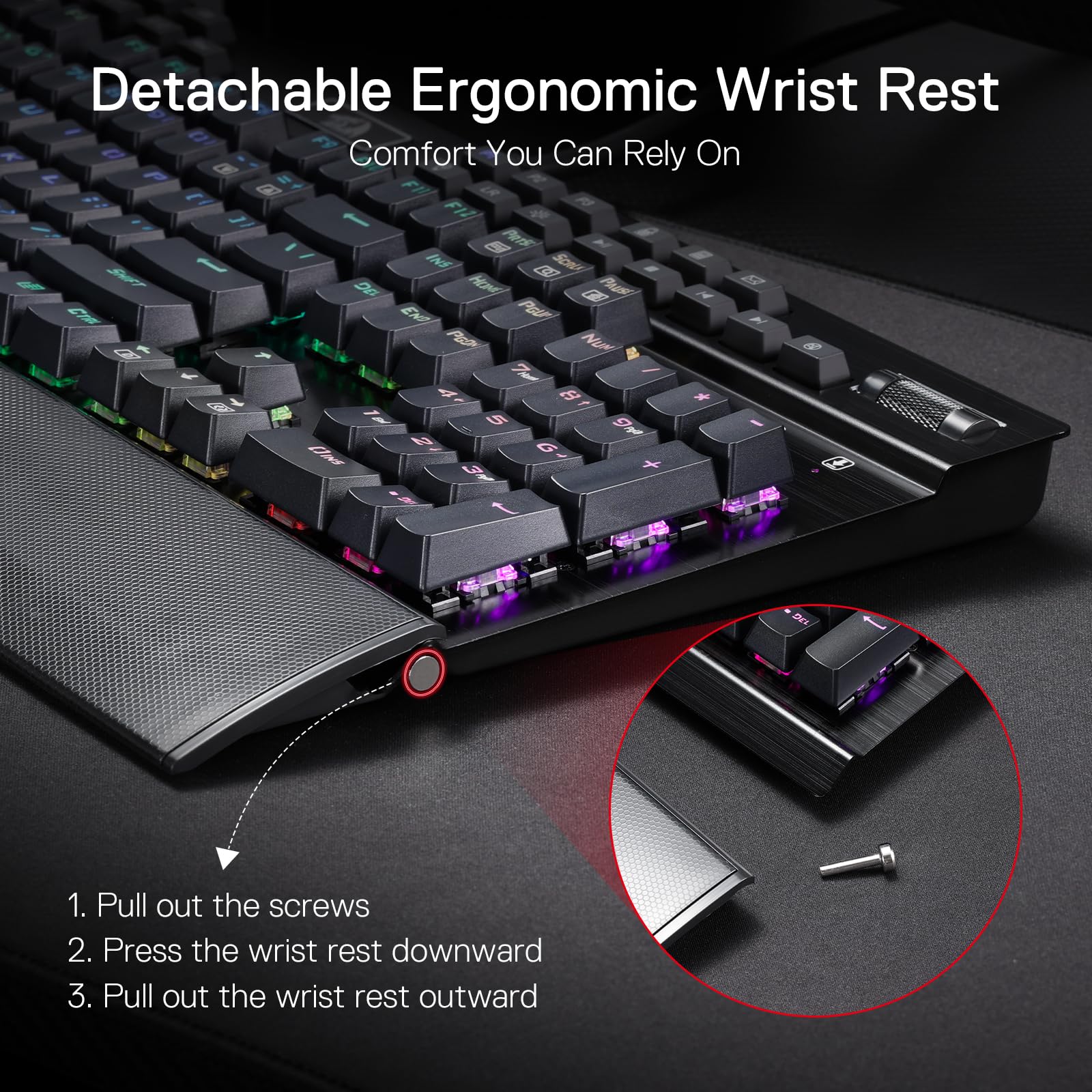 Foto 6 | Teclado Gaming Redragon K550 Rgb 104 Teclas + 12 Macro G - Venta Internacional.