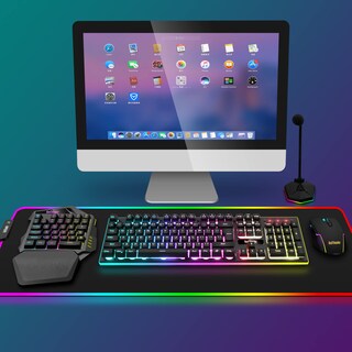 Foto 7 | Teclado Para Juegos Con Una Sola Mano Redthunder Inalámbrico Con Retroiluminación Rgb - Venta Internacional.