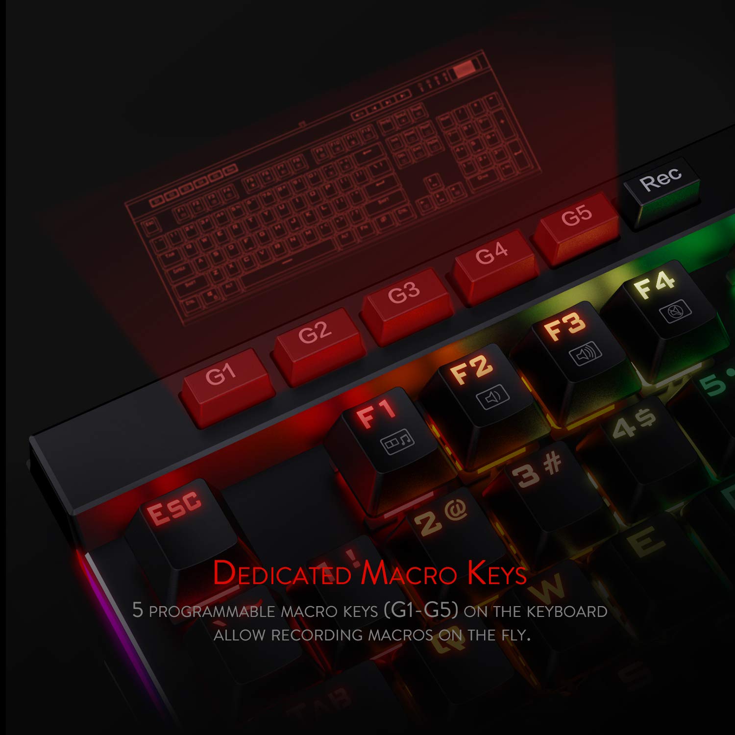 Foto 4 pulgar | Teclado Mecánico Para Juegos Redragon K580 Vata Rgb Led - Venta Internacional.