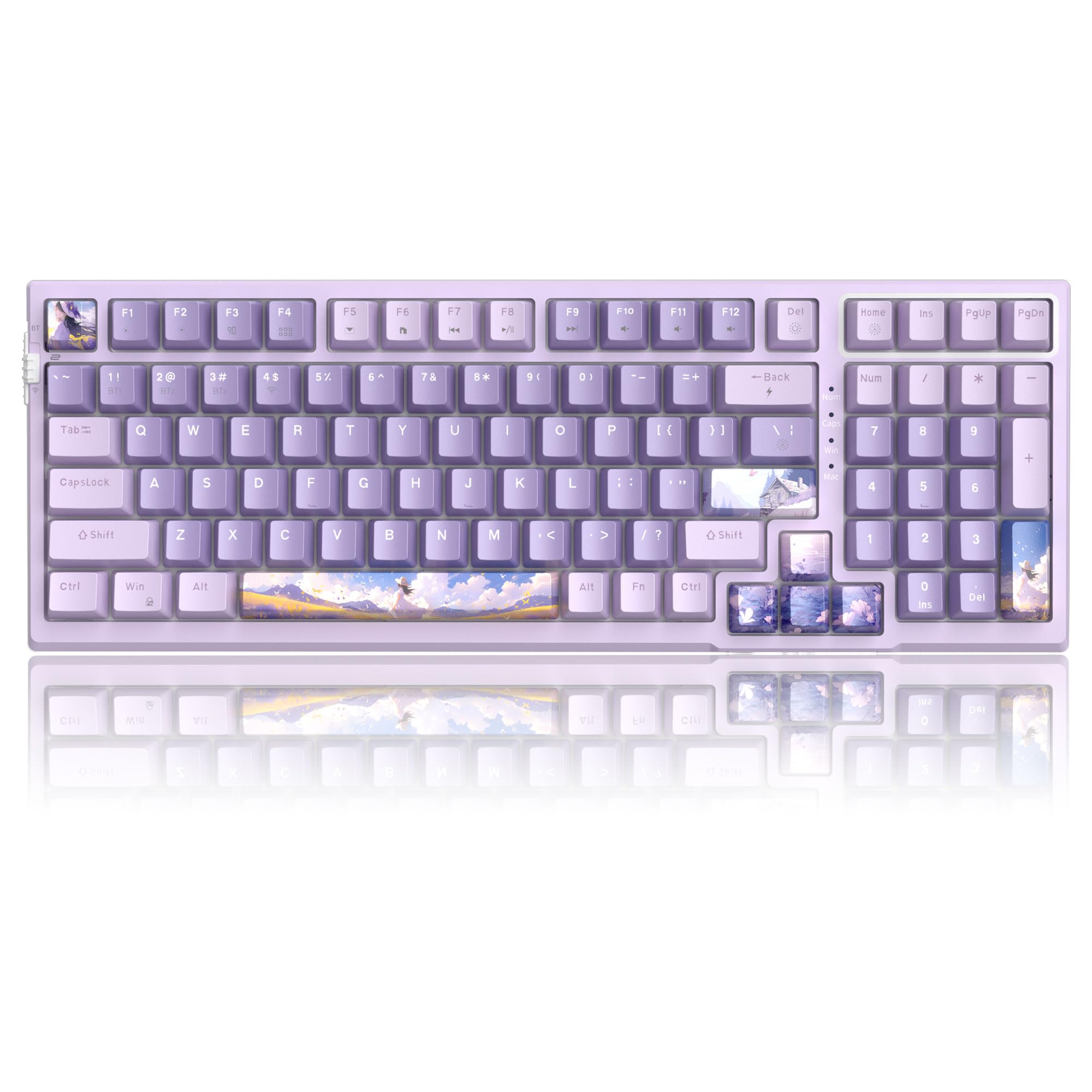 Teclado Mecánico Inalámbrico Para Juegos Magegee Sky98 Lavender - Venta Internacional.