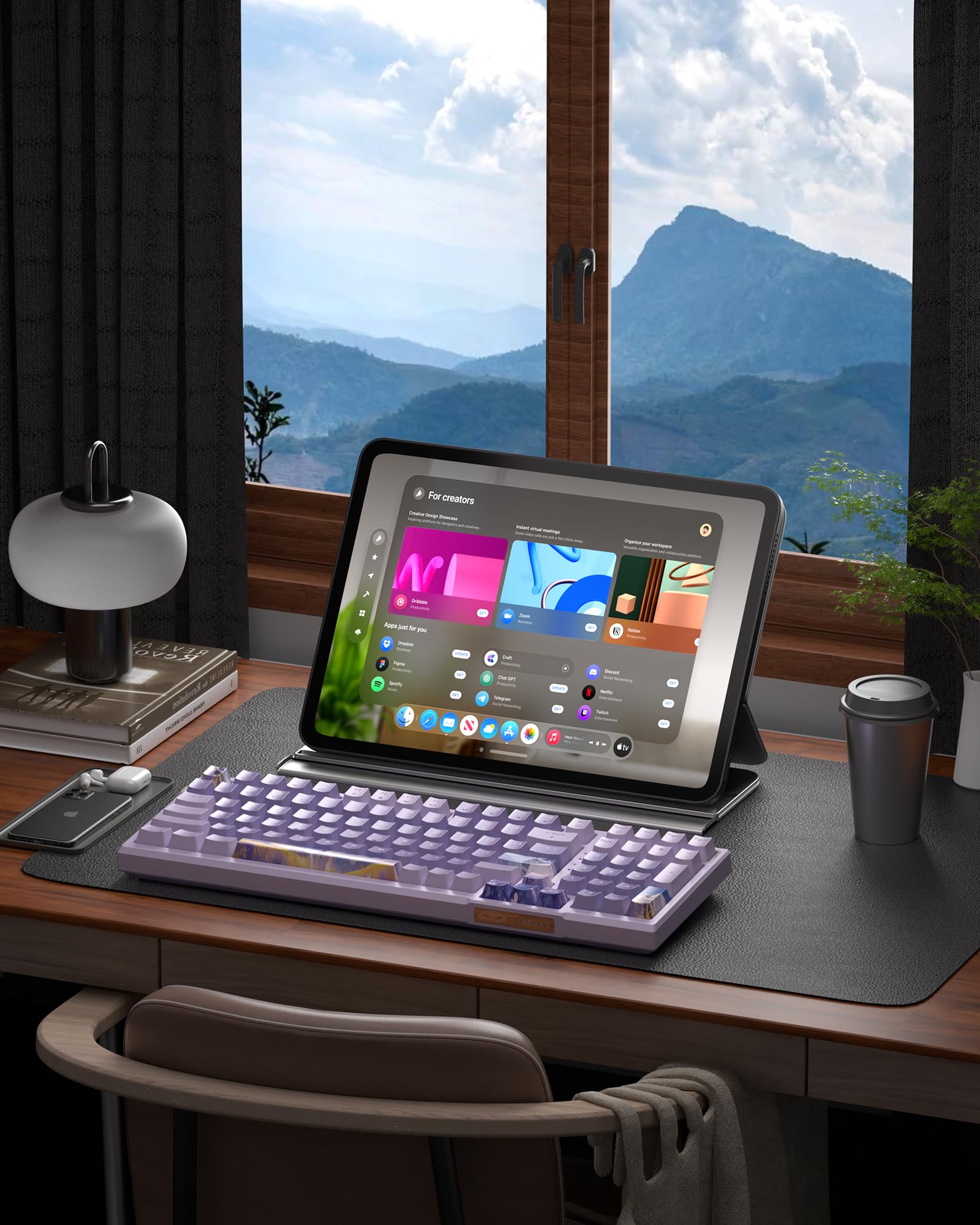 Foto 7 | Teclado Mecánico Inalámbrico Para Juegos Magegee Sky98 Lavender - Venta Internacional.