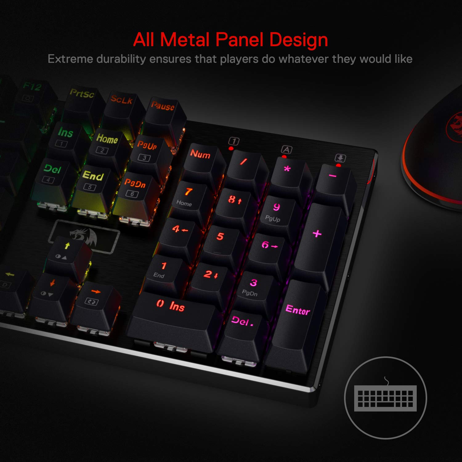 Foto 4 pulgar | Teclado Mecánico Para Juegos Redragon K556 Rgb Retroiluminado Por Led - Venta Internacional.