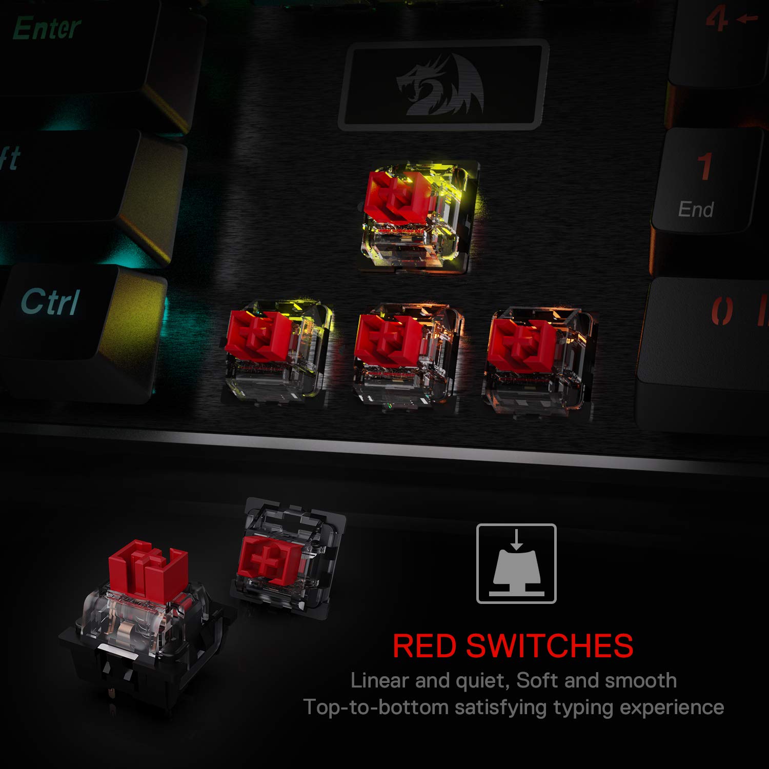 Foto 7 pulgar | Teclado Mecánico Para Juegos Redragon K556 Rgb Retroiluminado Por Led - Venta Internacional.