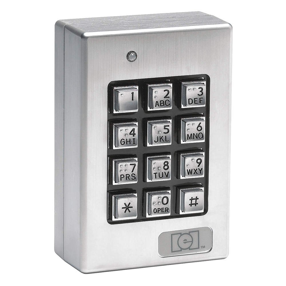 Teclado Lineal 212se Resistente A La Intemperie Para 120 Usuarios (plateado) - Venta Internacional.
