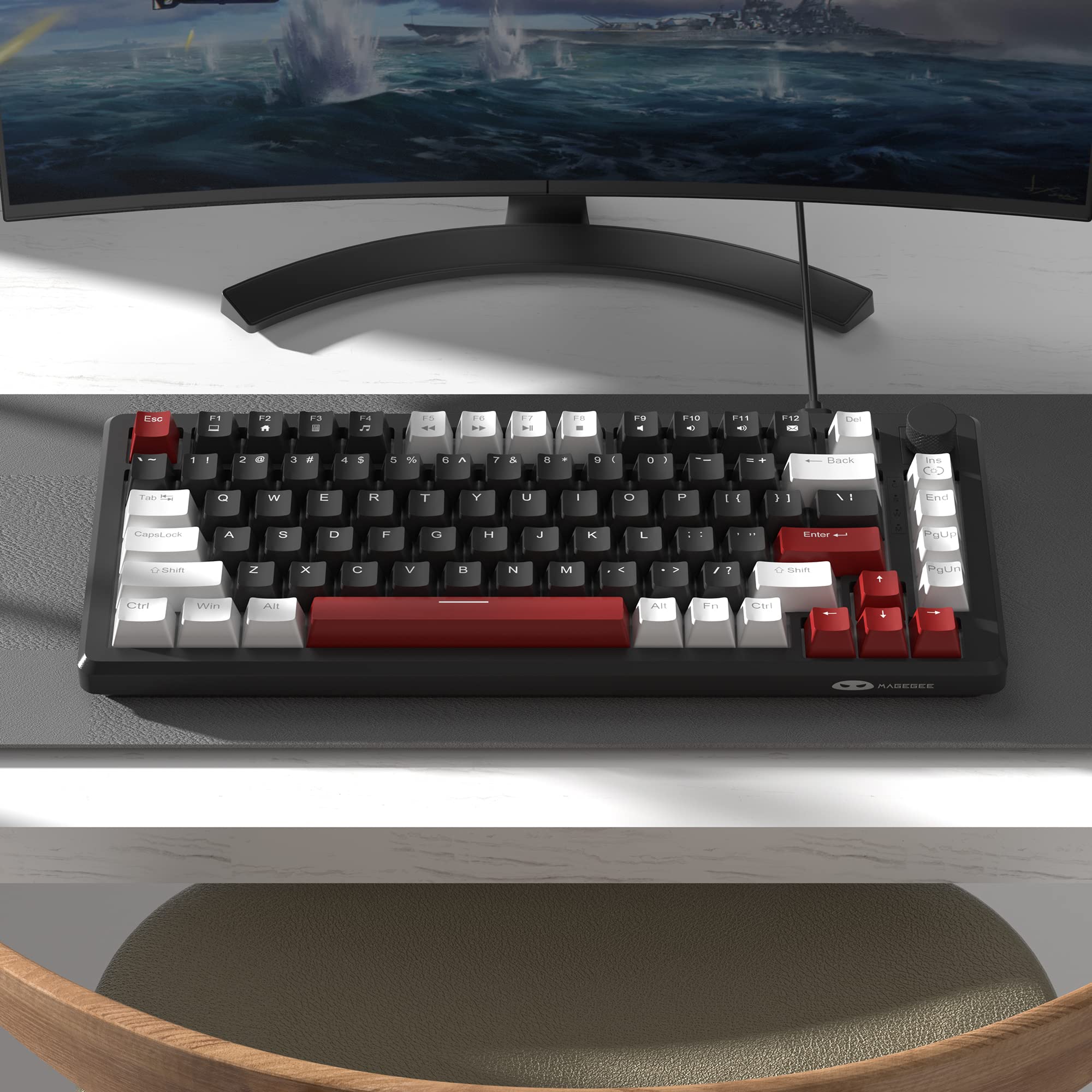 Foto 8 pulgar | Teclado Mecánico Para Juegos Magegee Star75 75% Con Interruptores Amarillos - Venta Internacional.