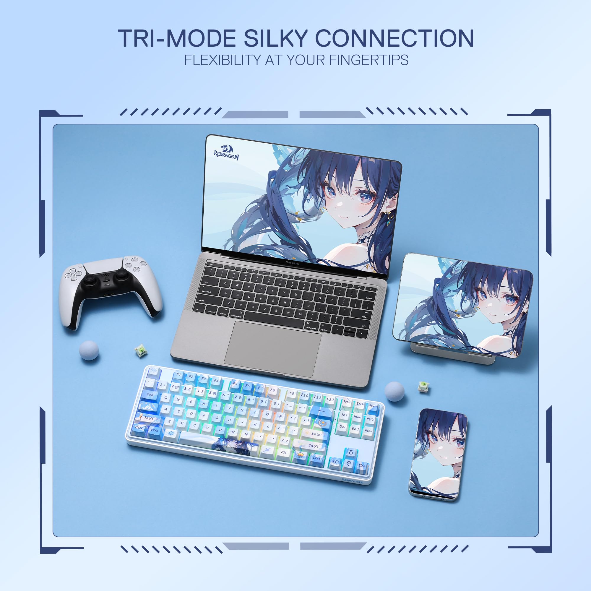 Foto 7 pulgar | Teclado Para Juegos Redragon K707 Pro Se 80% Inalámbrico Rgb - Venta Internacional.