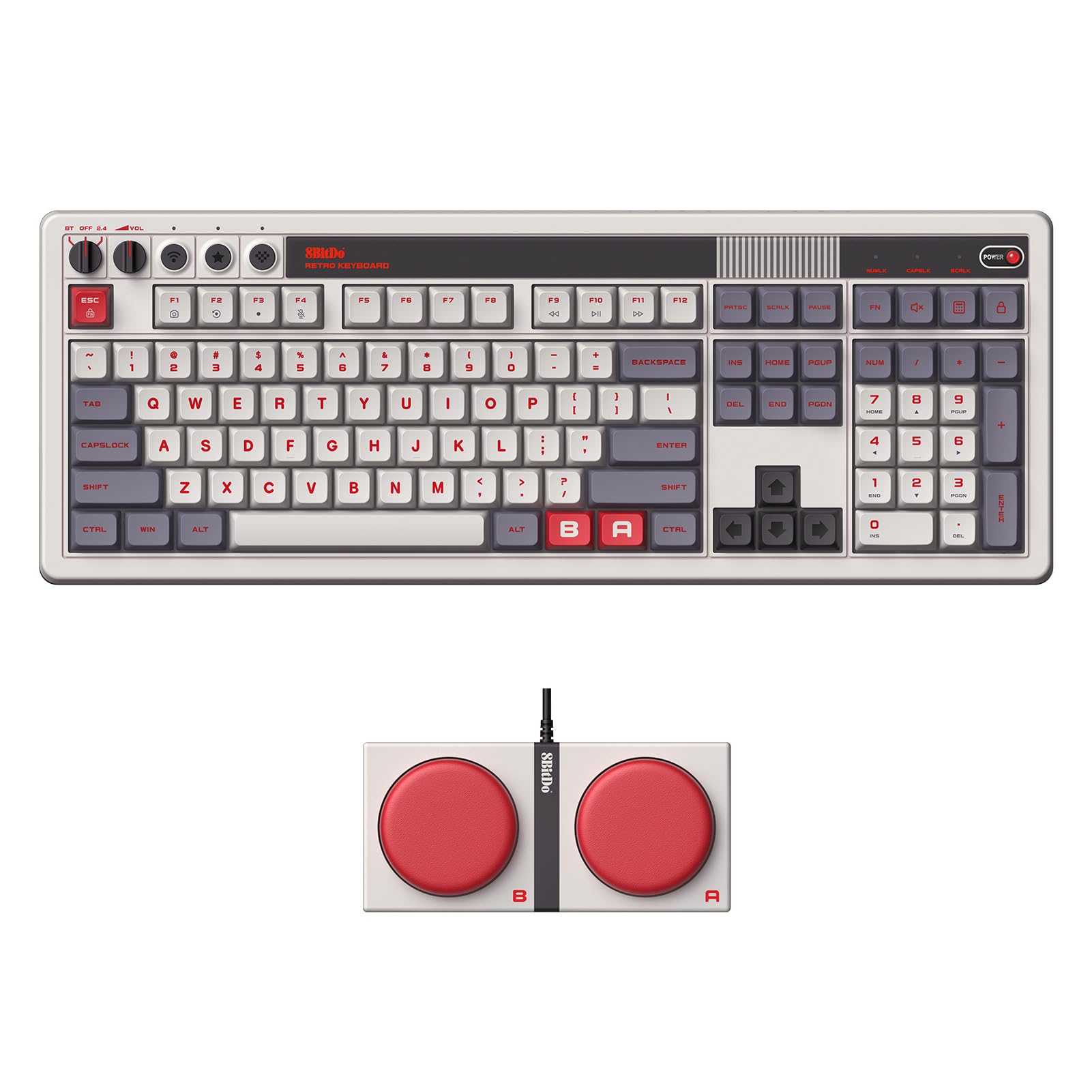 Teclado 8bitdo Retro 108 Mecánico 108 Teclas Bluetooth - Venta Internacional.
