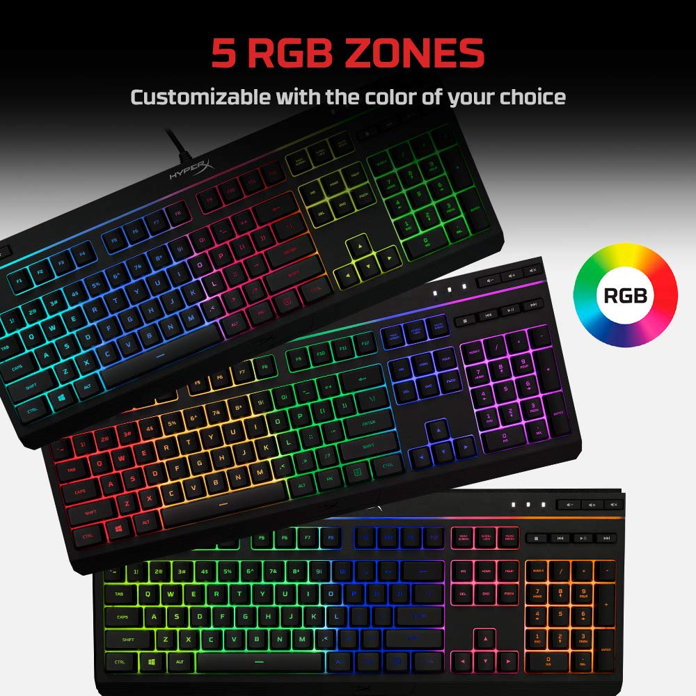 Foto 6 pulgar | Teclado Gaming Hyperx Alloy Core Rgb Membrane Black - Venta Internacional.