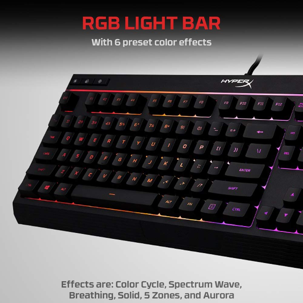 Foto 7 pulgar | Teclado Gaming Hyperx Alloy Core Rgb Membrane Black - Venta Internacional.