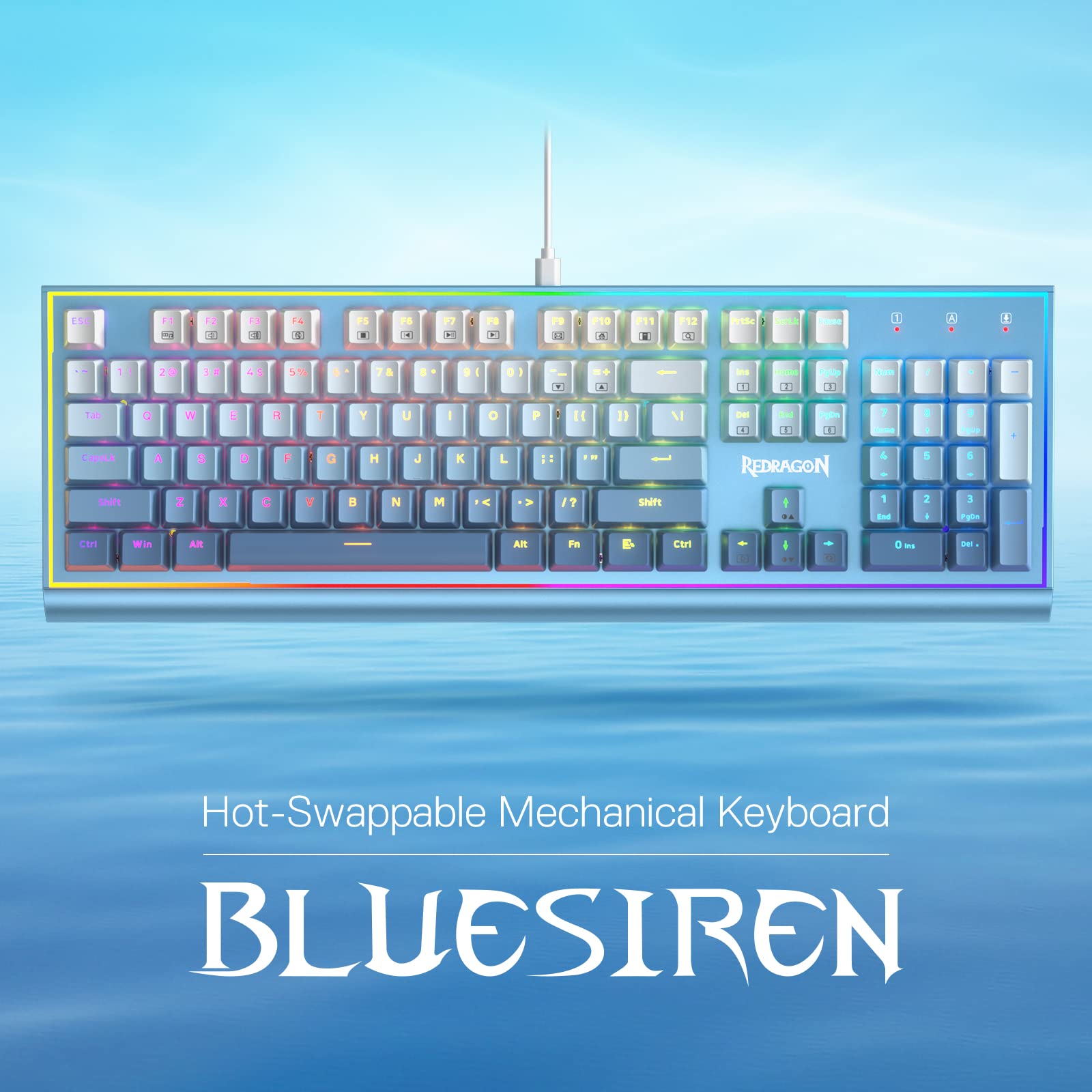 Foto 3 pulgar | Teclado Para Juegos Redragon K654 Rgb Mecánico Con Cable De 104 Teclas - Venta Internacional.