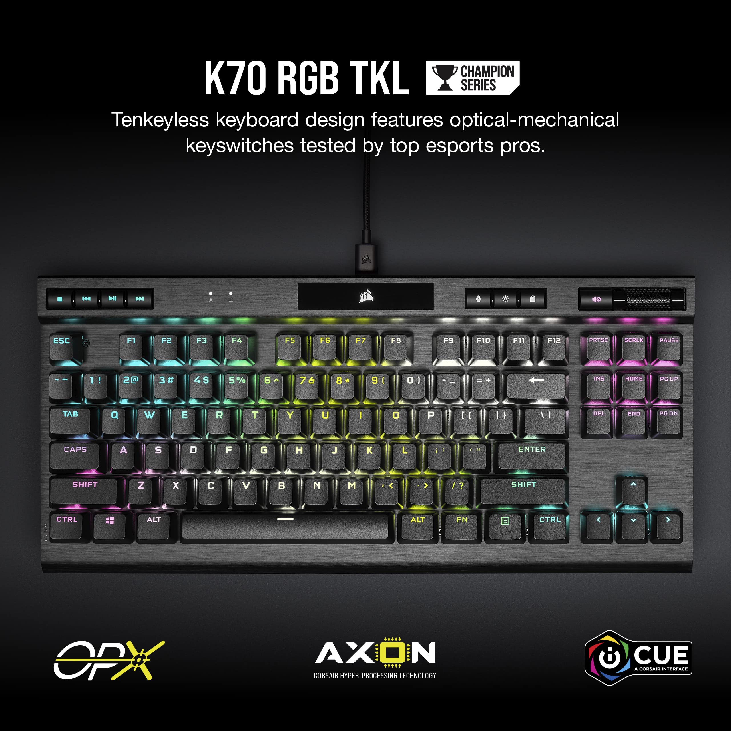 Foto 2 | Teclado Para Juegos Corsair K70 Rgb Tkl Champion Series Opx - Venta Internacional.