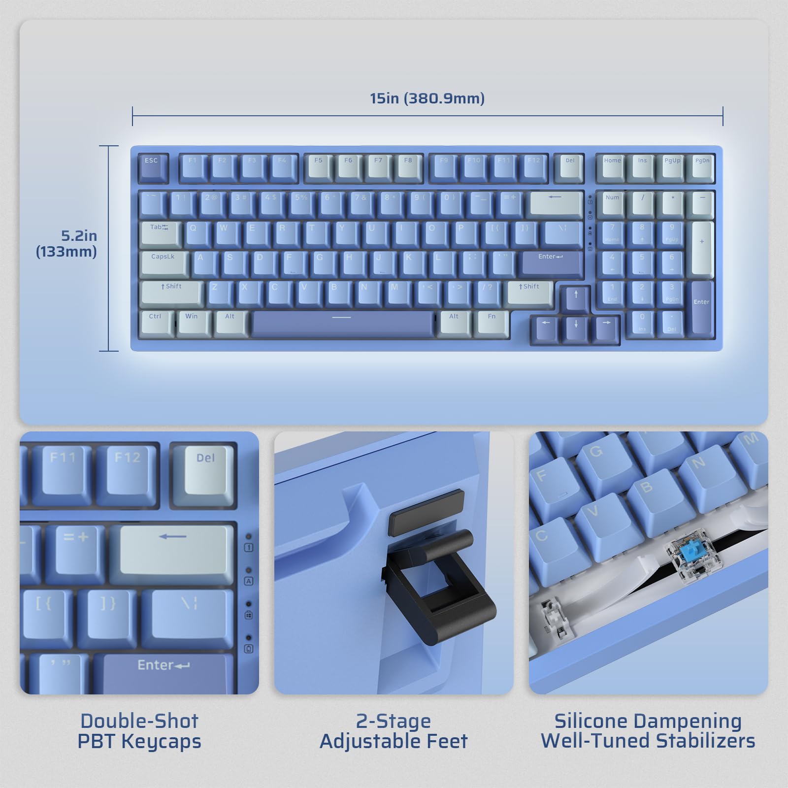 Foto 6 | Teclado Mecánico Inalámbrico Ltc Nimbleback Nb981 98 Teclas - Venta Internacional.
