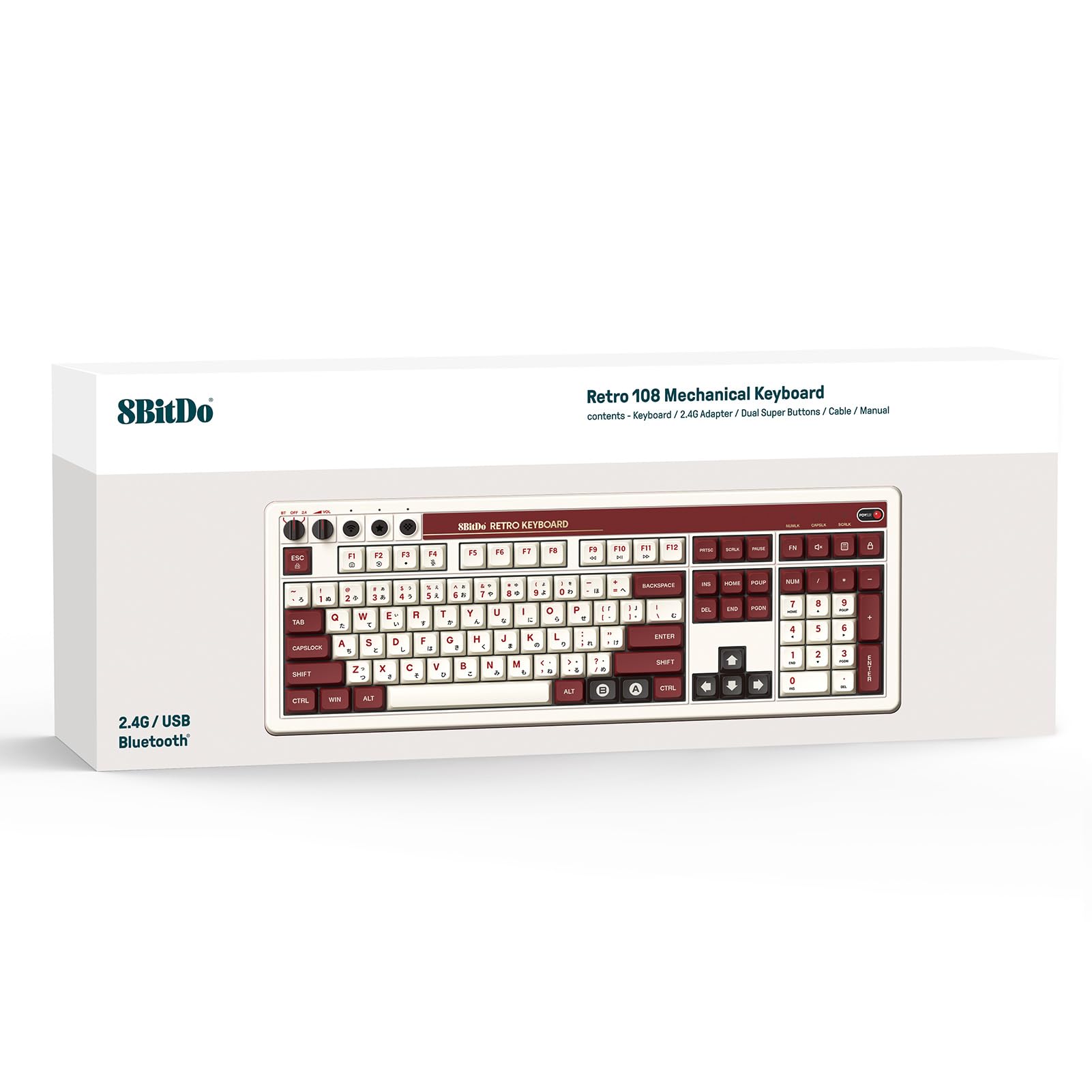 Foto 3 pulgar | Teclado 8bitdo Retro 108 Mecánico 108 Teclas Bluetooth - Venta Internacional.