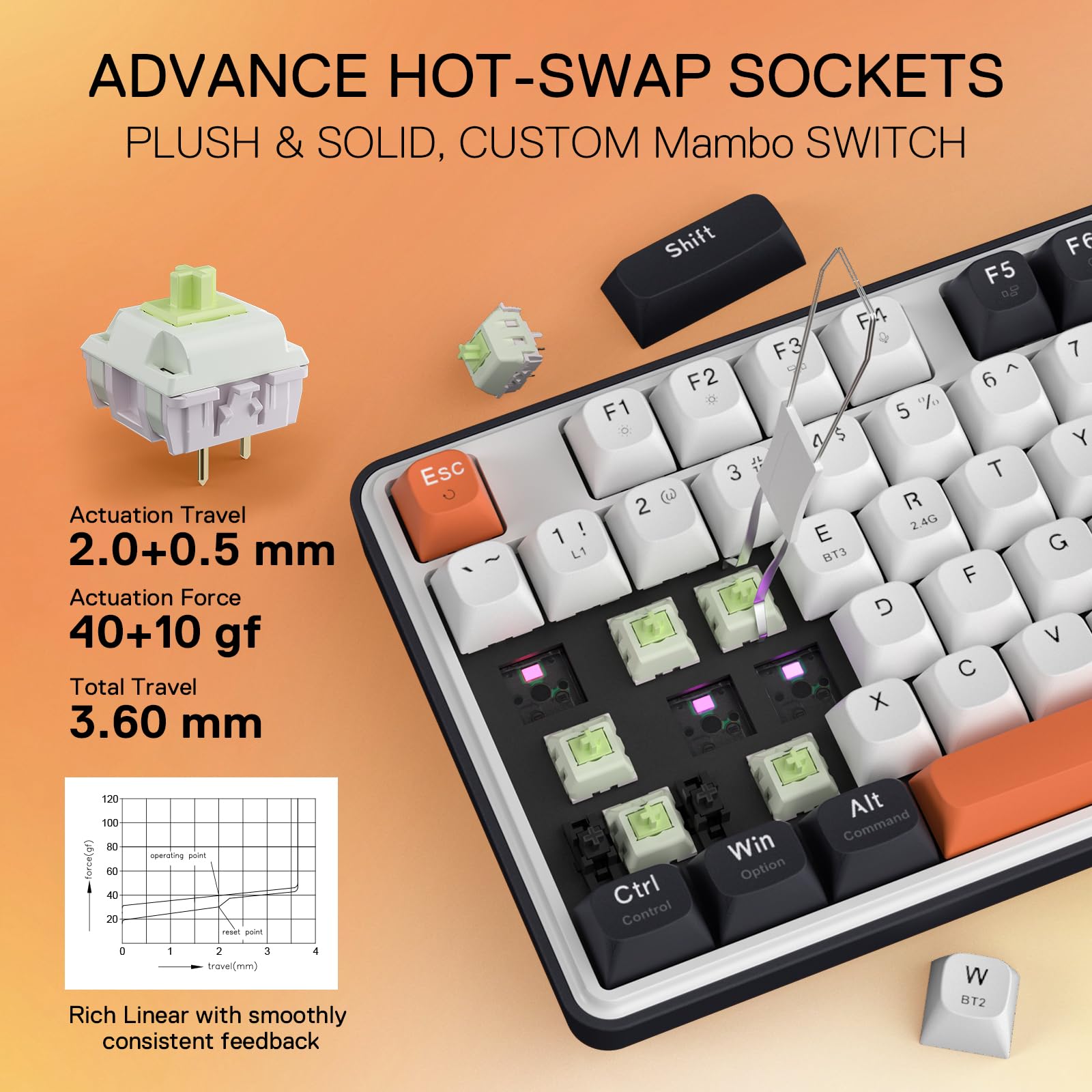 Foto 6 pulgar | Teclado Para Juegos Redragon K689 Pro Wireless Gasket Rgb - Venta Internacional.