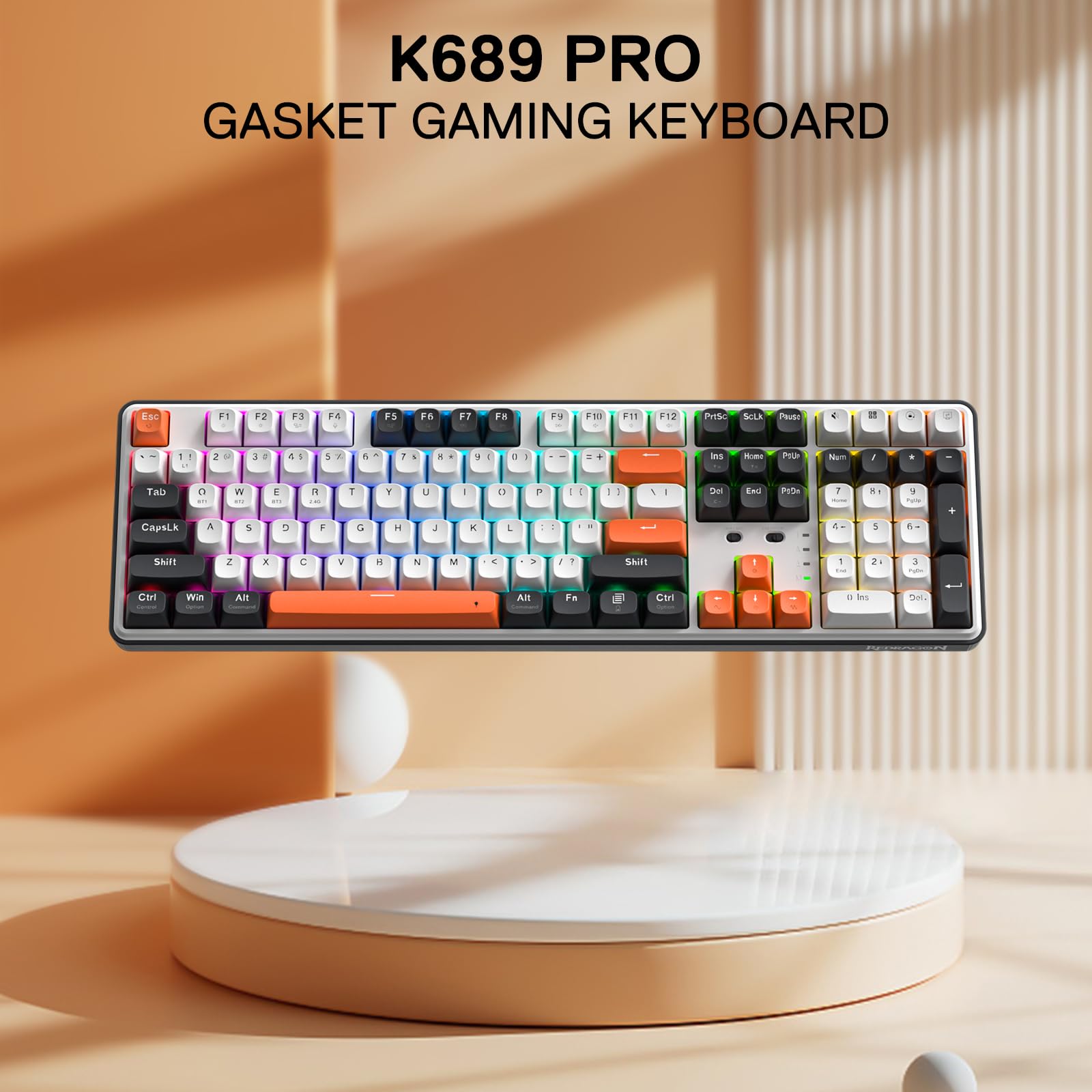 Foto 8 pulgar | Teclado Para Juegos Redragon K689 Pro Wireless Gasket Rgb - Venta Internacional.