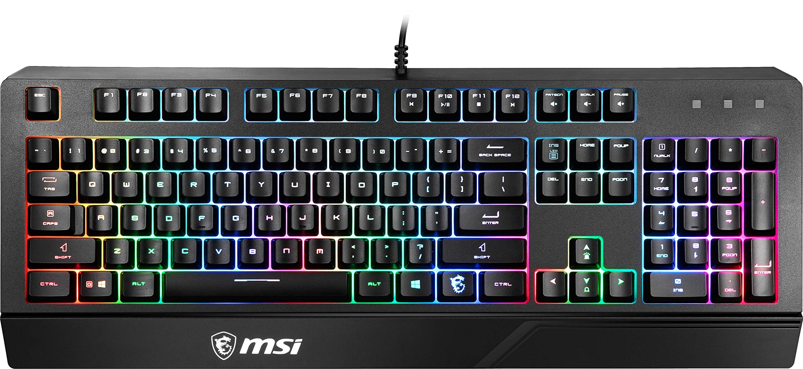 Teclado Para Juegos Msi Vigor Gk20 Con Retroiluminación Rgb Estadounidense Resistente Al Agua - Venta Internacional.