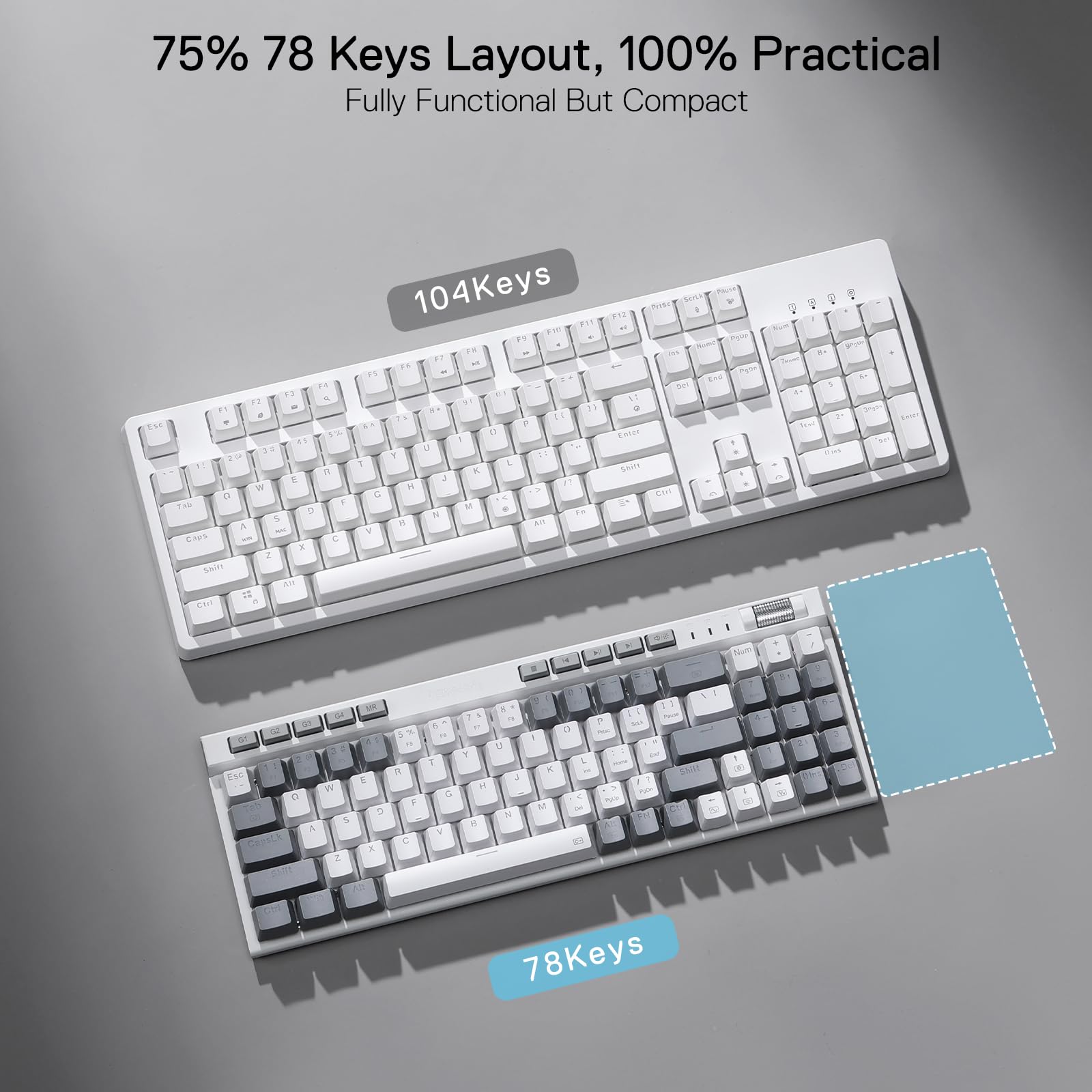 Foto 6 pulgar | Teclado Mecánico Para Juegos Redragon K655 75% Rgb Con Cable - Venta Internacional.