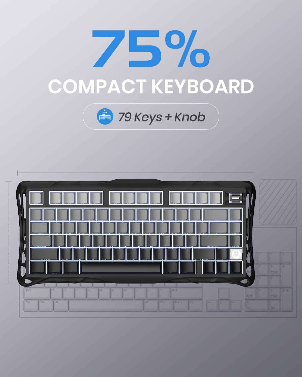 Foto 3 pulgar | Teclado Mecánico Inalámbrico Para Juegos Gravastar Mercury K1 - Venta Internacional.