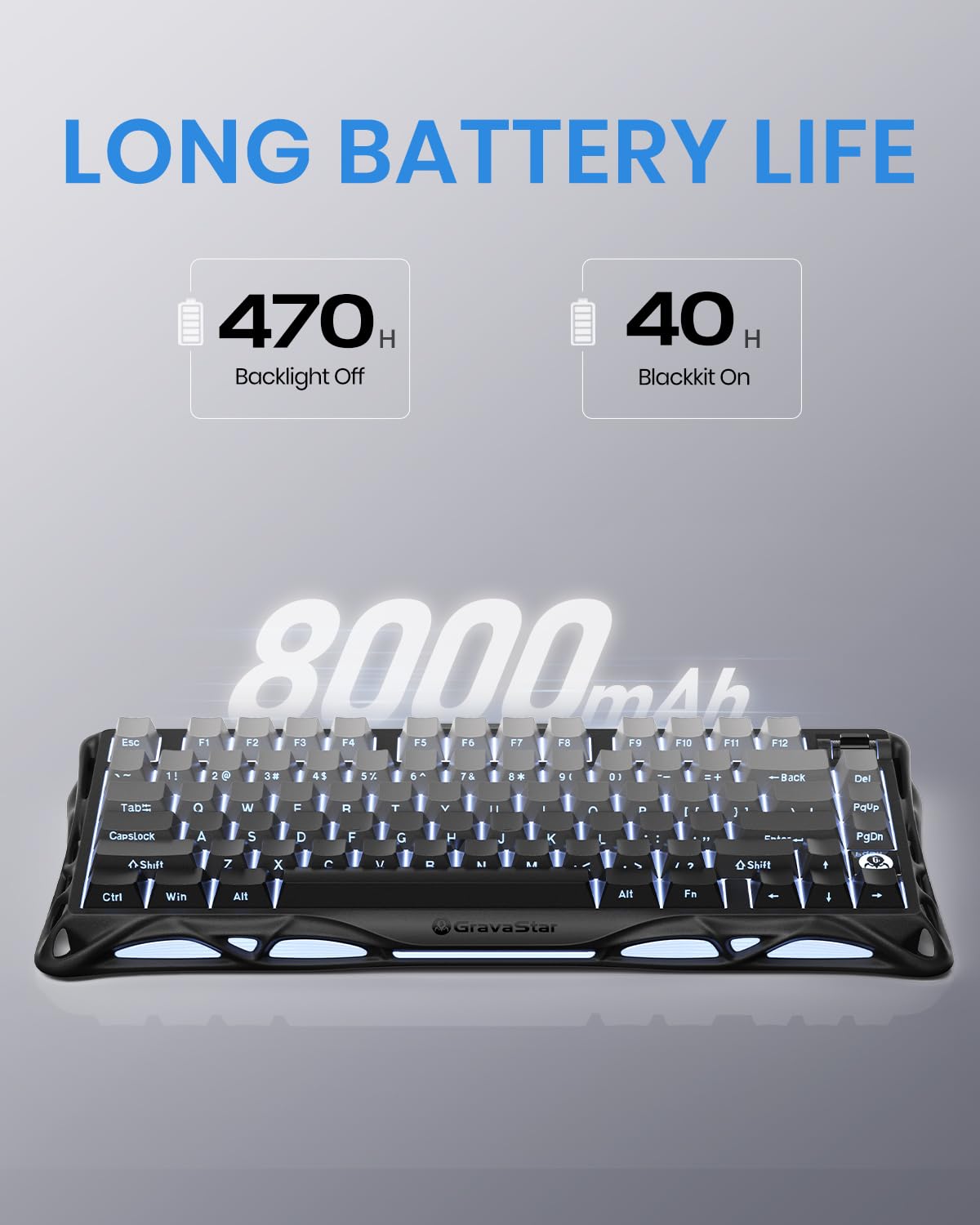 Foto 8 pulgar | Teclado Mecánico Inalámbrico Para Juegos Gravastar Mercury K1 - Venta Internacional.