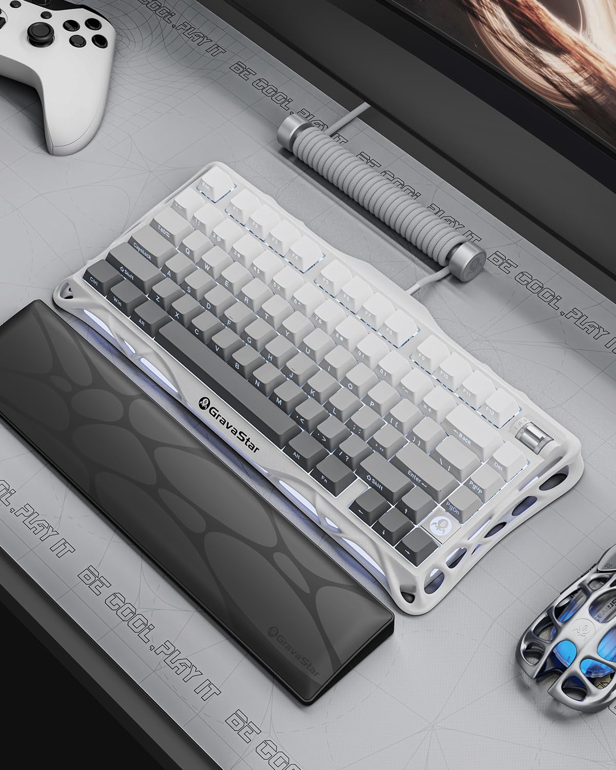 Foto 3 pulgar | Teclado Mecánico Inalámbrico Para Juegos Gravastar Mercury K1 - Venta Internacional.