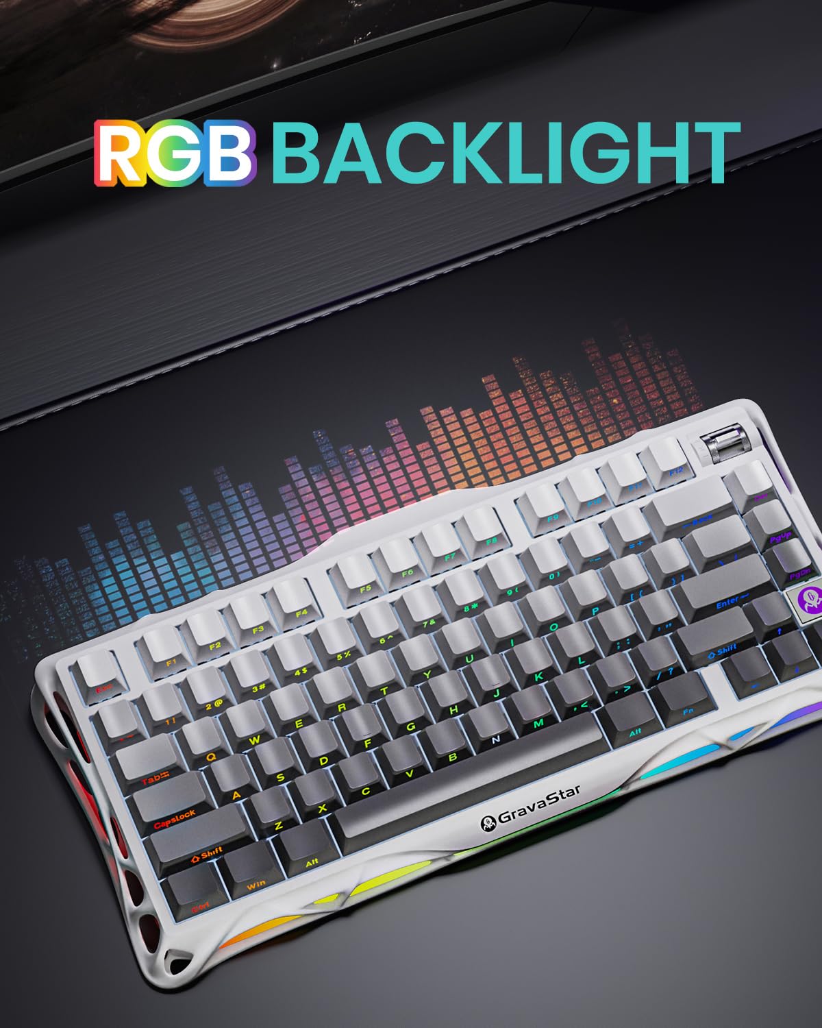 Foto 4 | Teclado Mecánico Inalámbrico Para Juegos Gravastar Mercury K1 - Venta Internacional.