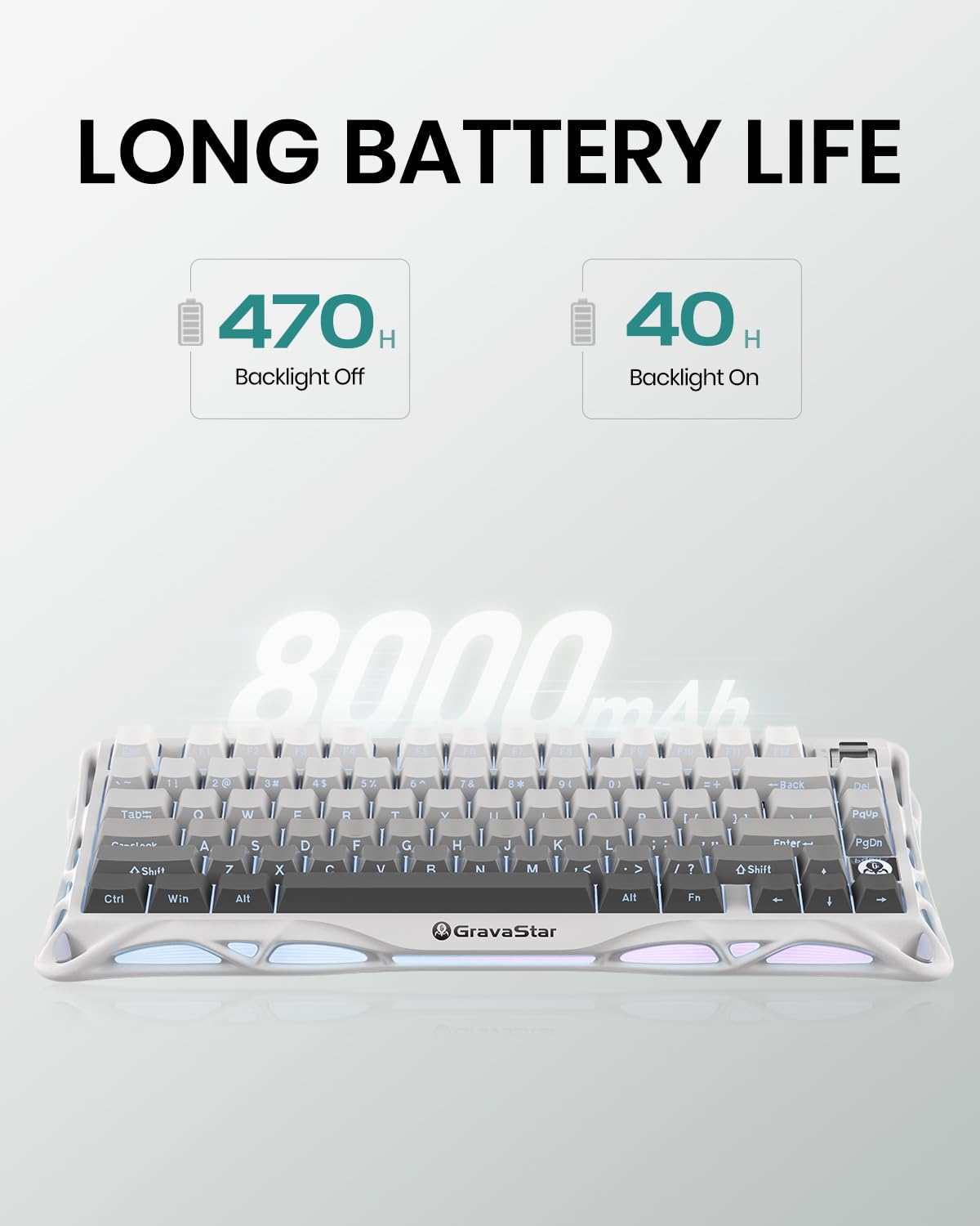 Foto 6 | Teclado Mecánico Inalámbrico Para Juegos Gravastar Mercury K1 - Venta Internacional.