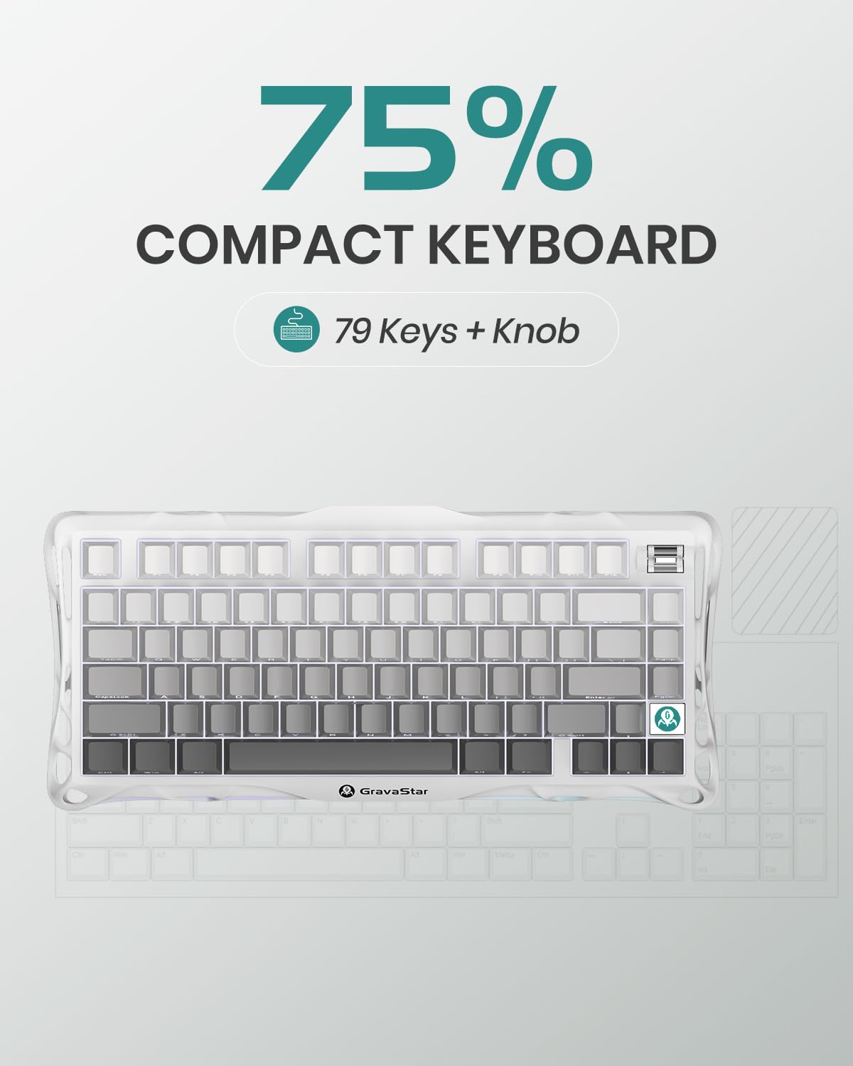 Foto 7 | Teclado Mecánico Inalámbrico Para Juegos Gravastar Mercury K1 - Venta Internacional.