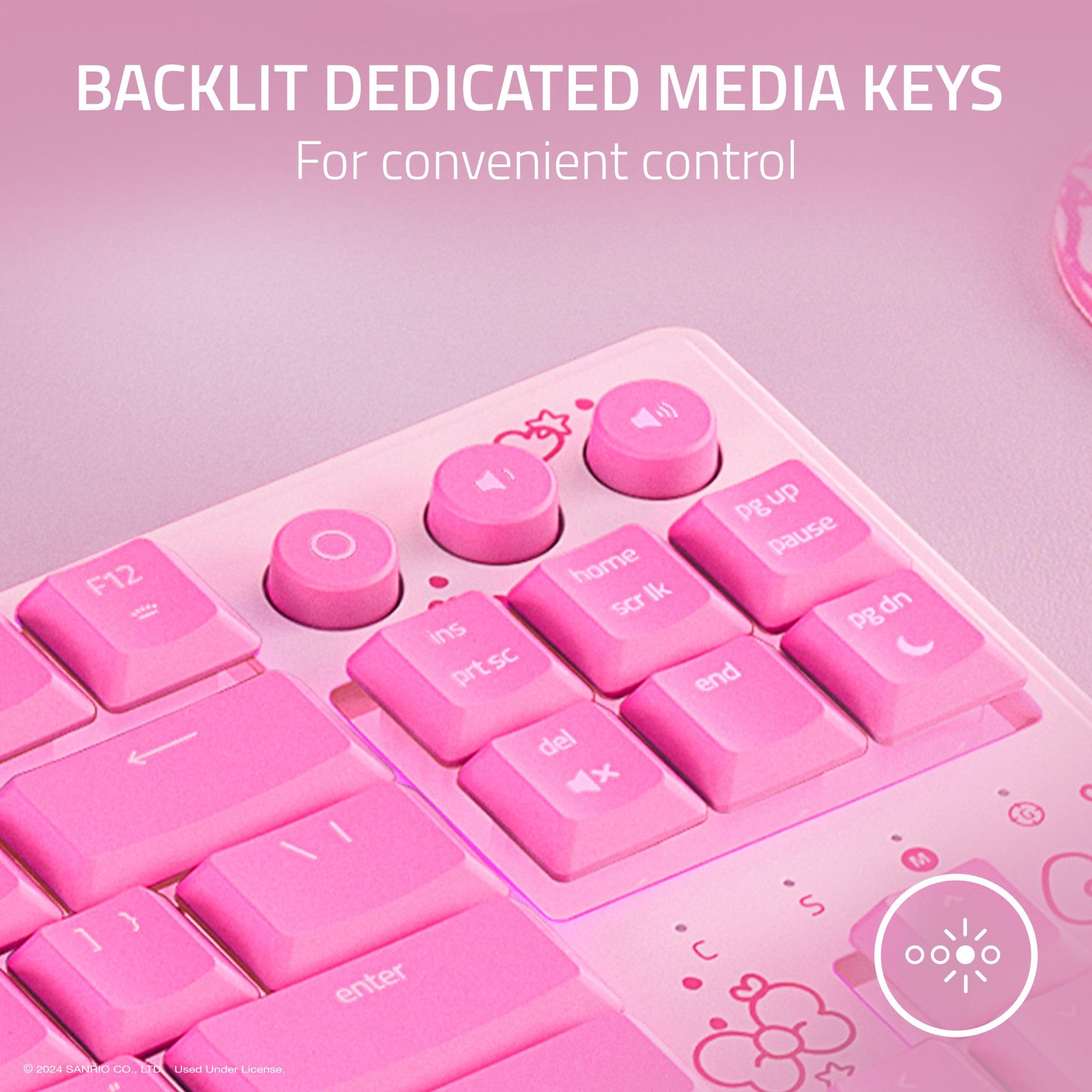 Foto 6 pulgar | Teclado Para Juegos Razer Ornata V3 Tkl Hello Kitty De Perfil Bajo - Venta Internacional.