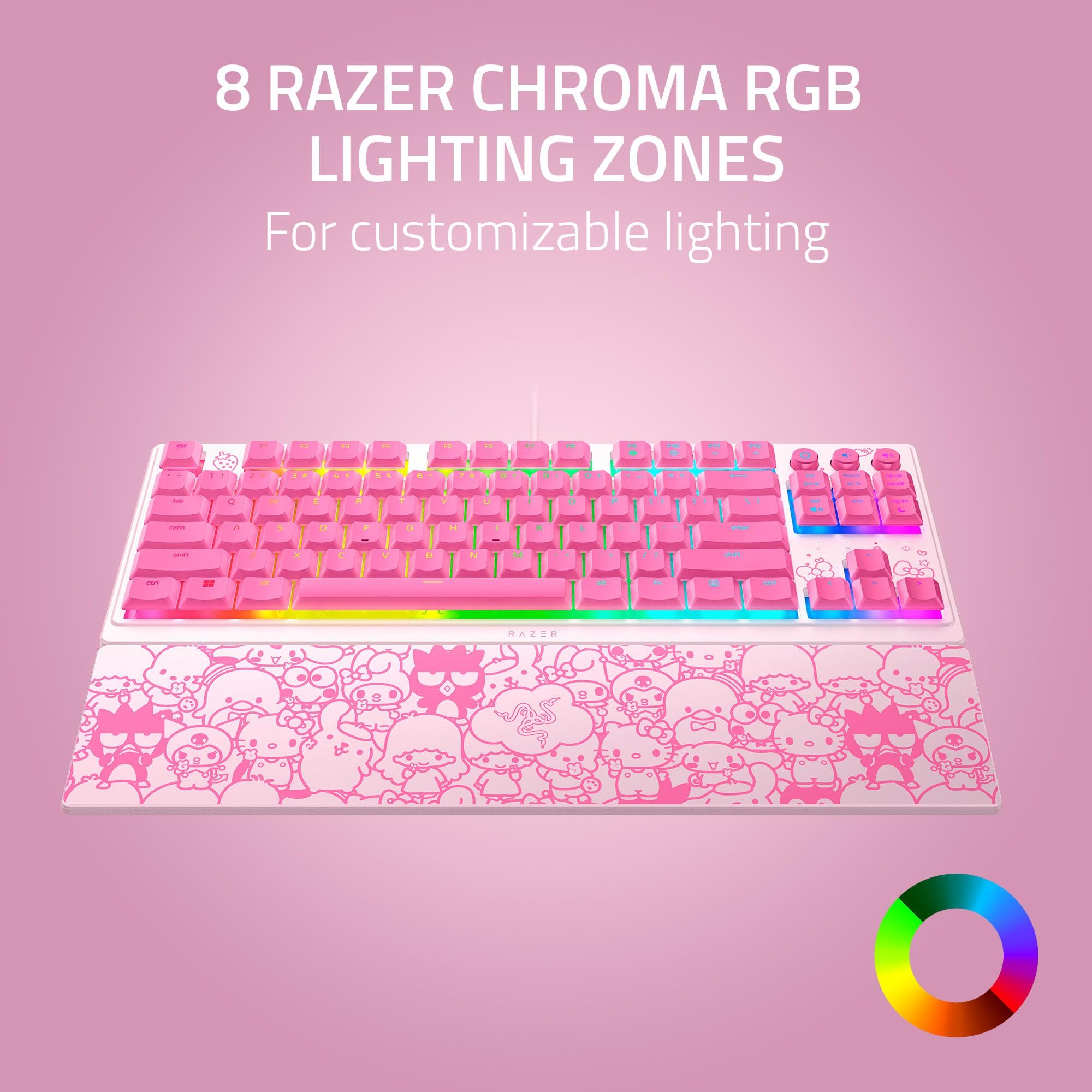 Foto 8 pulgar | Teclado Para Juegos Razer Ornata V3 Tkl Hello Kitty De Perfil Bajo - Venta Internacional.