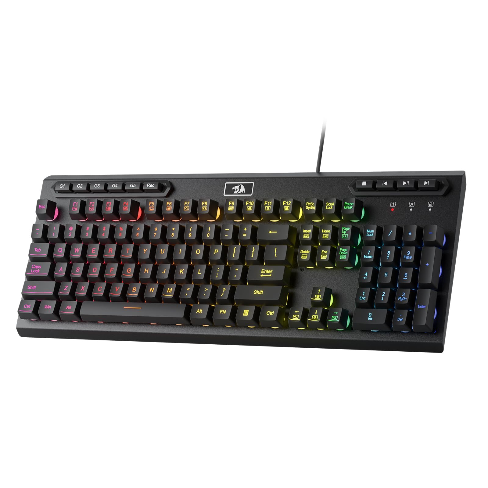 Foto 2 pulgar | Teclado Gaming Redragon K513 Rgb Membrane 104 Teclas - Venta Internacional.