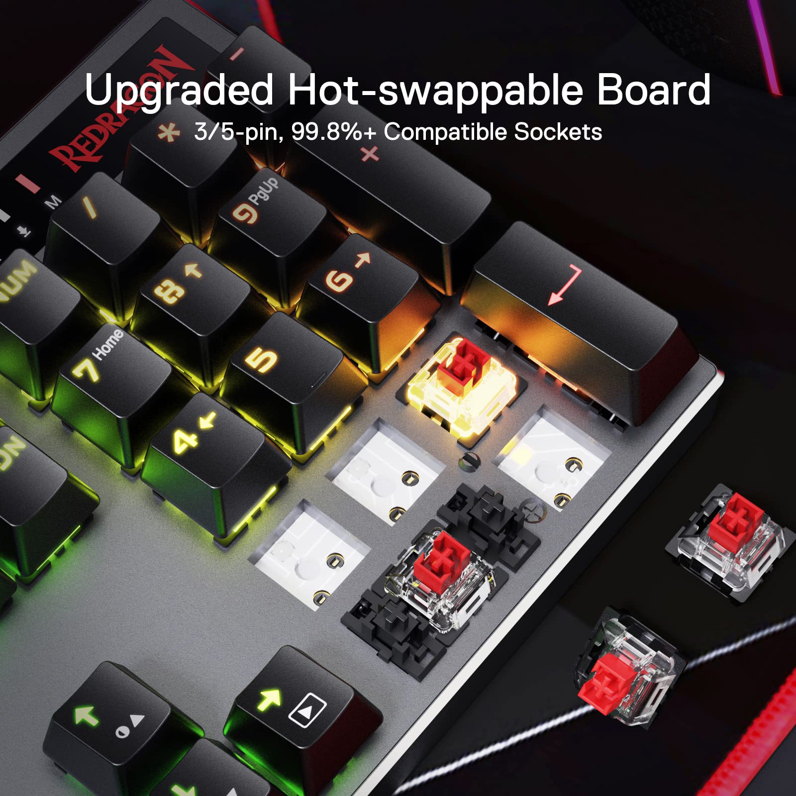 Foto 4 pulgar | Teclado Inalámbrico Rgb Para Juegos Redragon K556 Pro Actualizado - Venta Internacional.