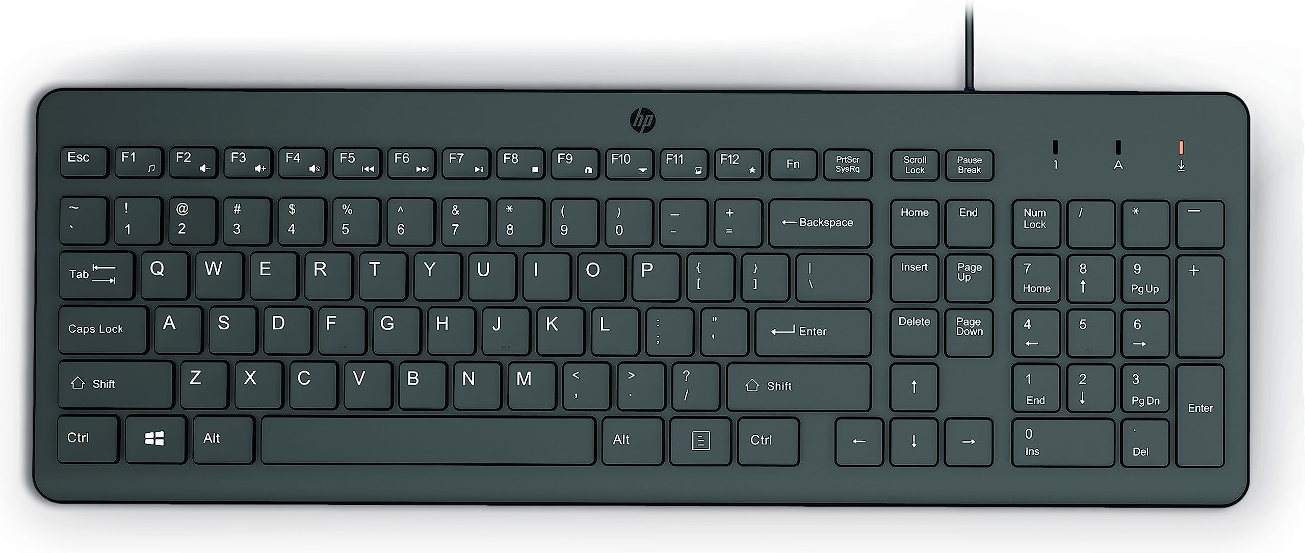 Teclado Hp 150 Con Cable Con Teclado Numérico Usb Negro - Venta Internacional.