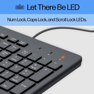 Foto 6 | Teclado Hp 150 Con Cable Con Teclado Numérico Usb Negro - Venta Internacional.