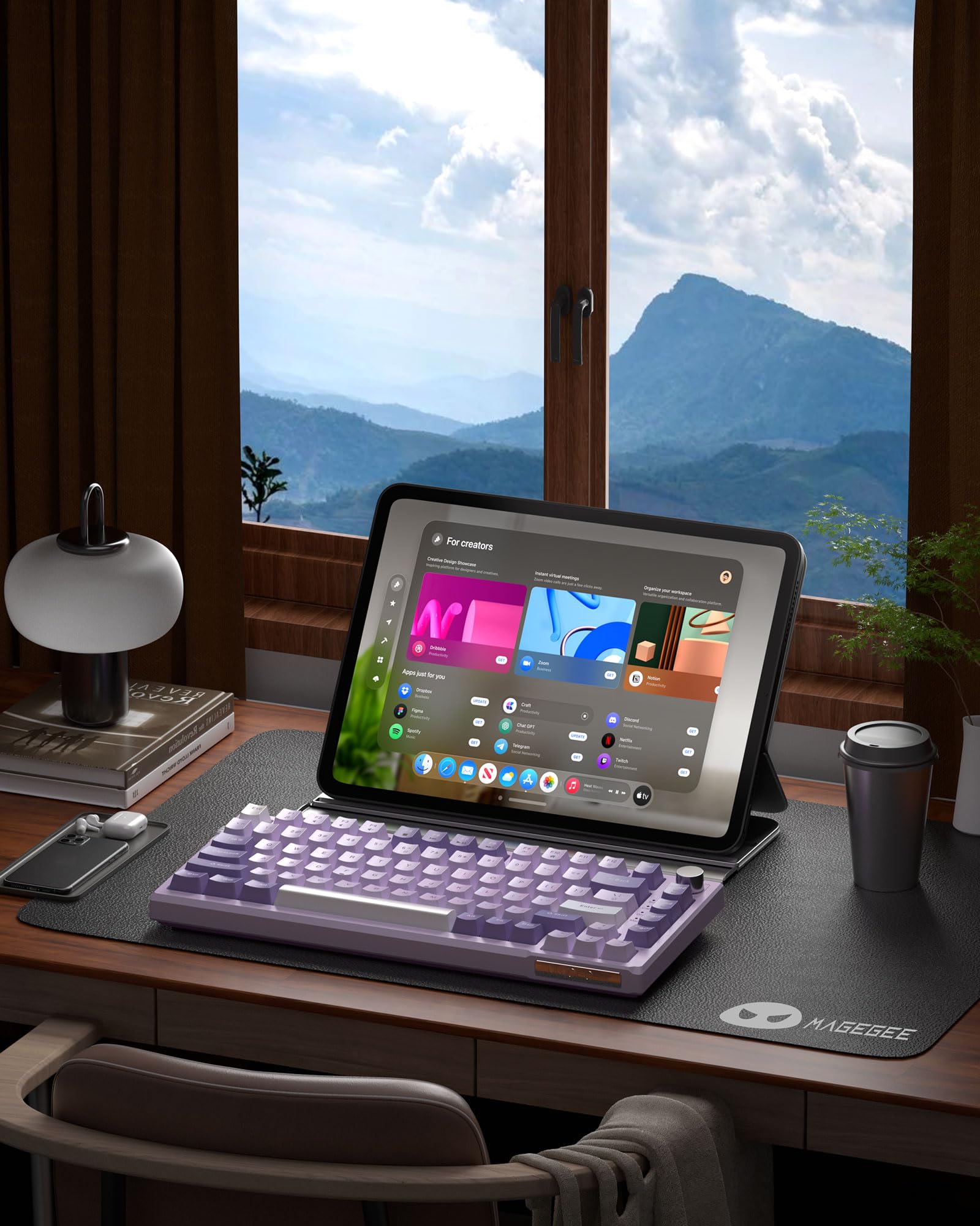 Foto 7 pulgar | Teclado Mecánico Para Juegos Magegee Sky81 75% Violet - Venta Internacional.