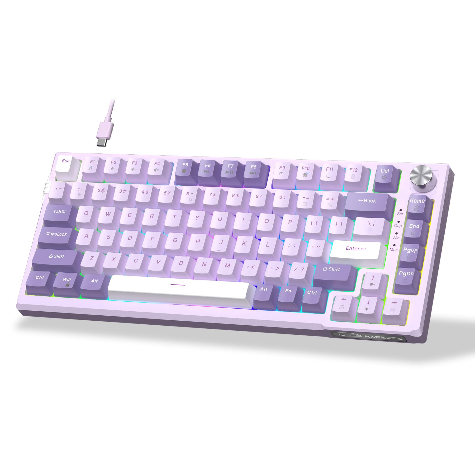 Foto 8 pulgar | Teclado Mecánico Para Juegos Magegee Sky81 75% Violet - Venta Internacional.