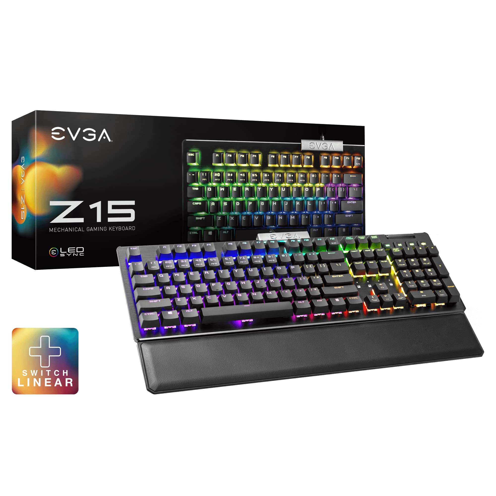 Foto 2 pulgar | Teclado Para Juegos Evga Z15 Rgb Usb Con Kailh Speed Silver - Venta Internacional.
