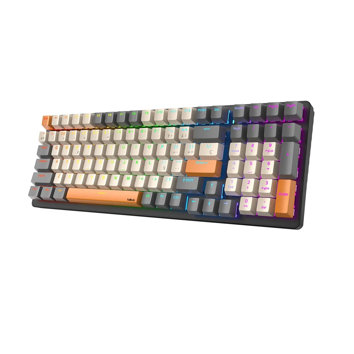 Foto 2 pulgar | Teclado Mecánico Para Juegos Profesional Rgb De Gama Alta Lab.g Multicolor