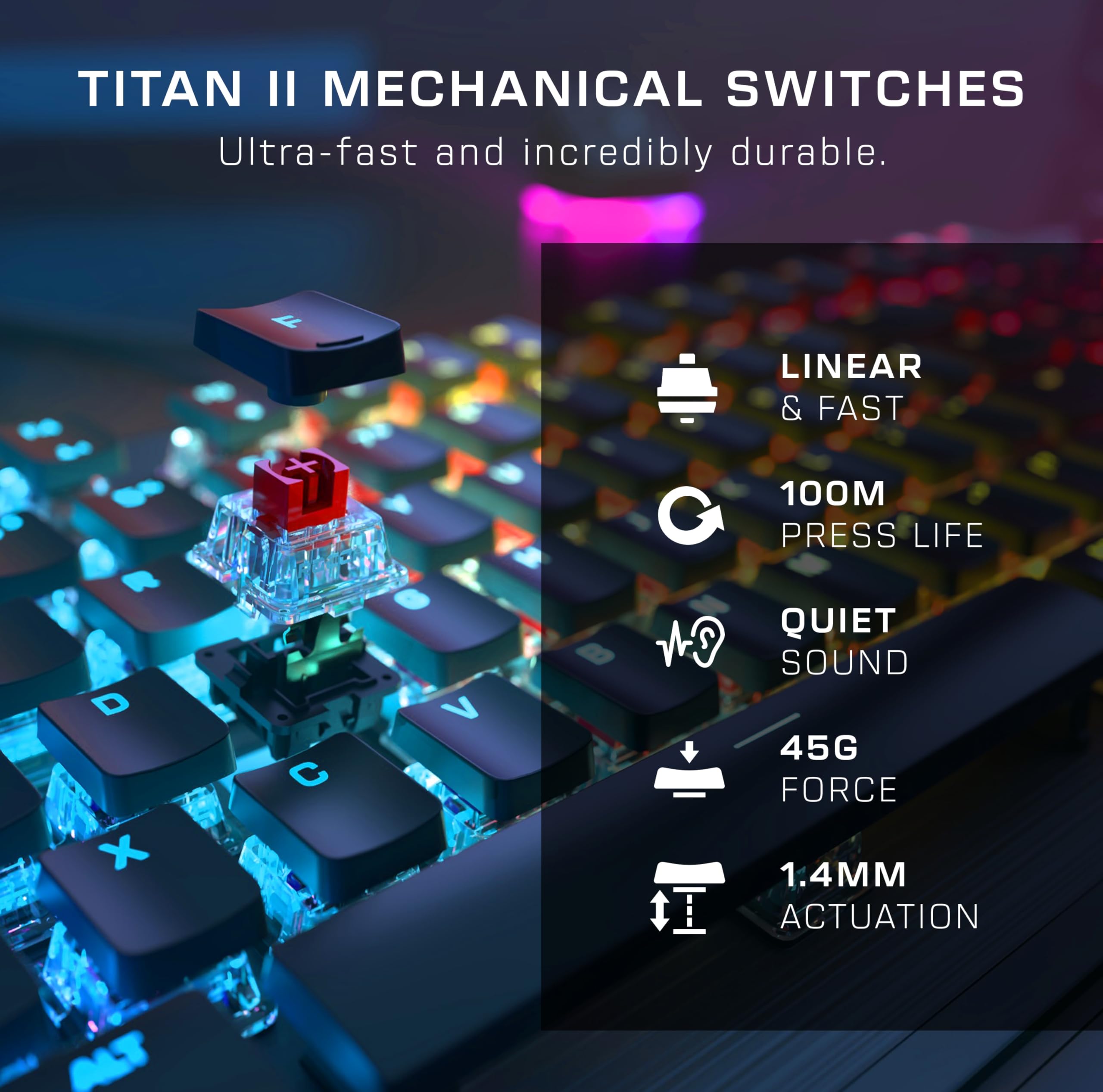 Foto 3 pulgar | Teclado Para Juegos De Pc Turtle Beach Vulcan Ii Titan Ii Rgb - Venta Internacional.