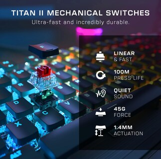 Foto 2 | Teclado Para Juegos De Pc Turtle Beach Vulcan Ii Titan Ii Rgb - Venta Internacional.
